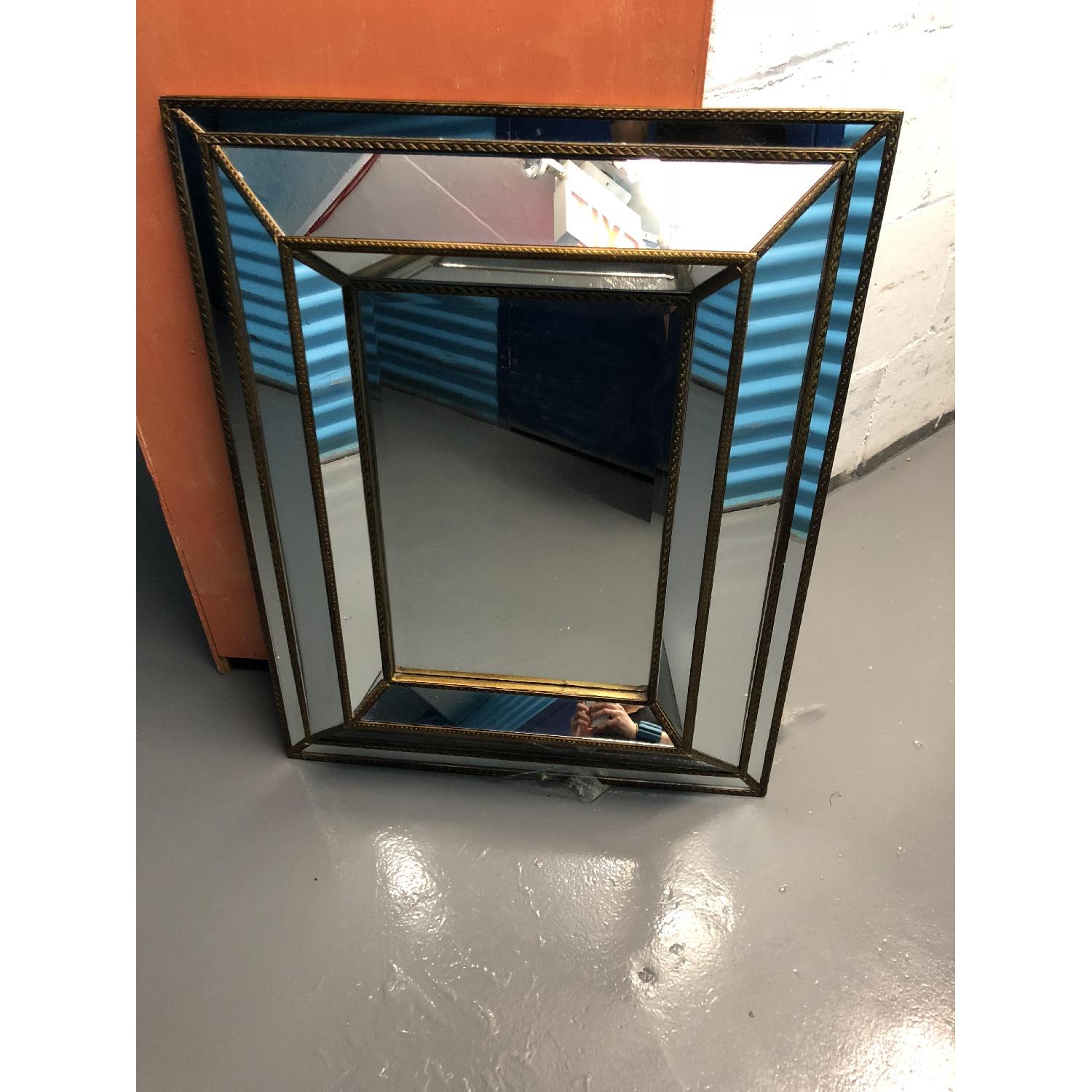 Mirror w/ Vintage Style Mirrored Frame - image-2