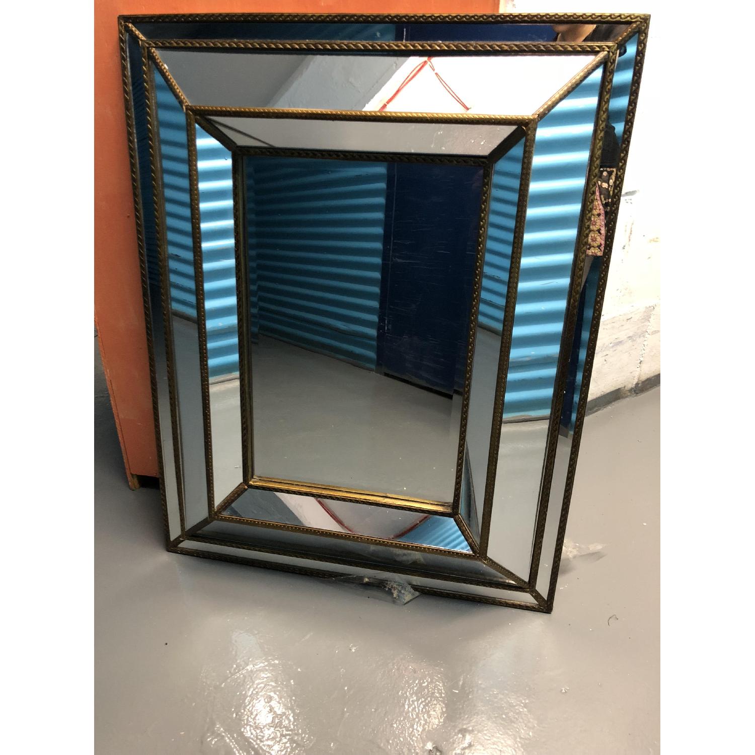 Mirror w/ Vintage Style Mirrored Frame - image-3