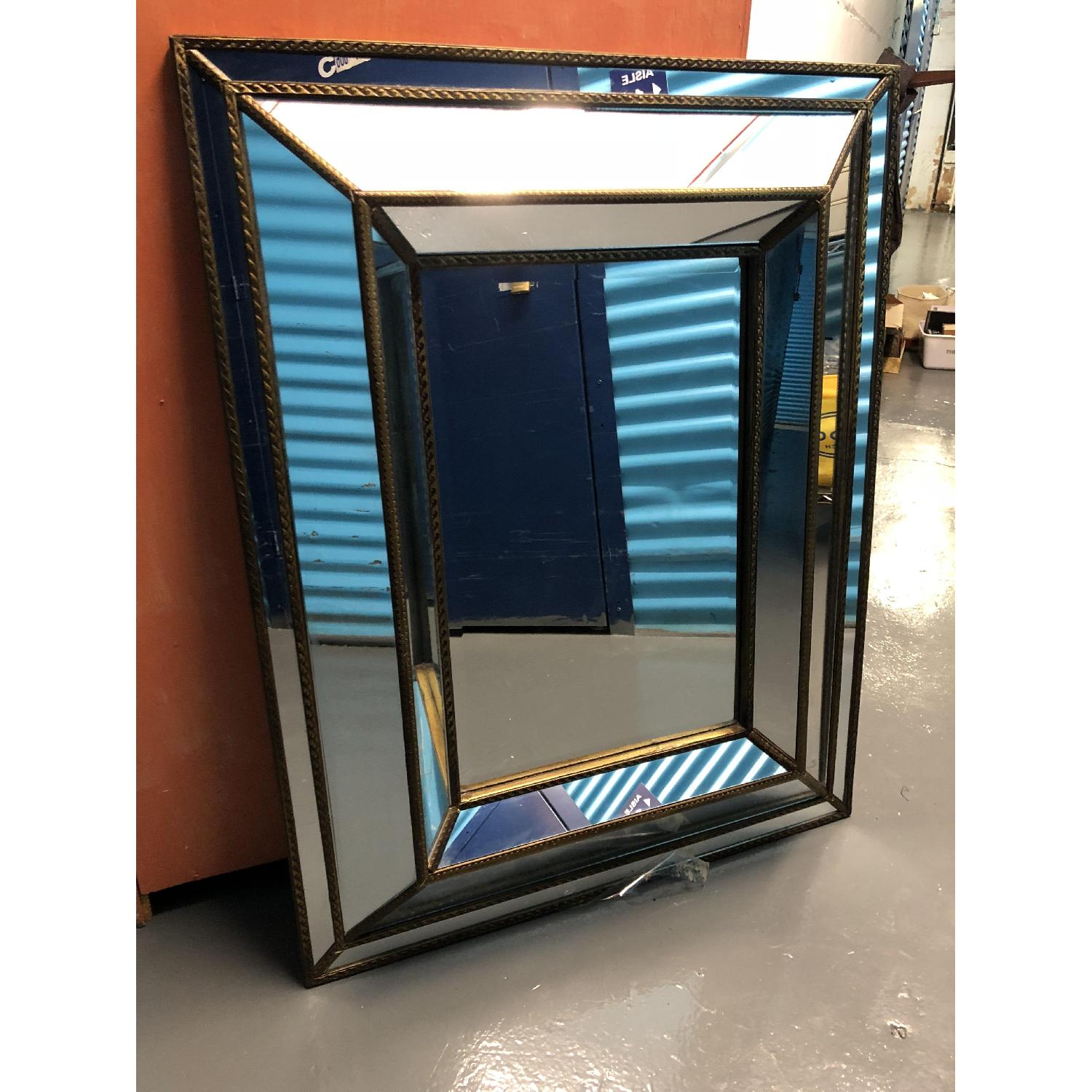 Mirror w/ Vintage Style Mirrored Frame - image-4