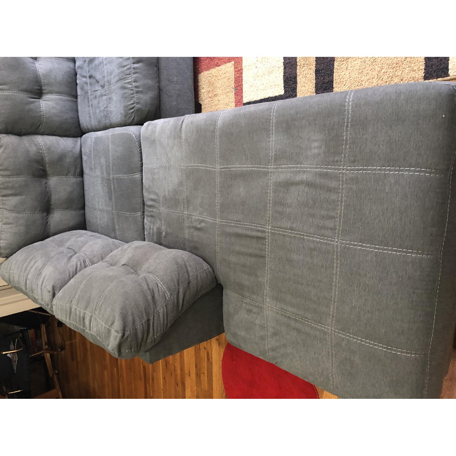 Ashley Olive Green Sleeper Sectional Sofa - image-8