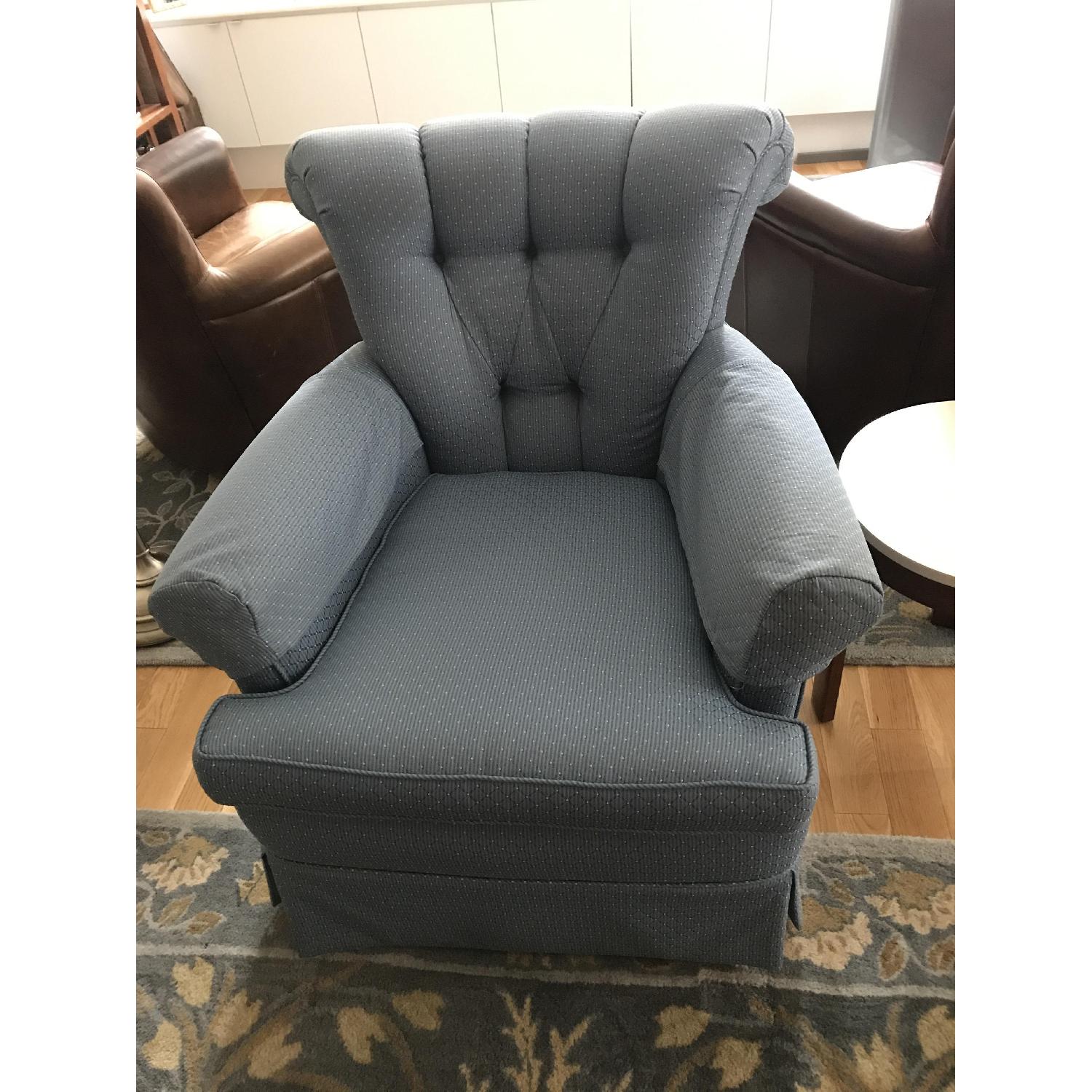 Blue Upholstered Armchair - image-3