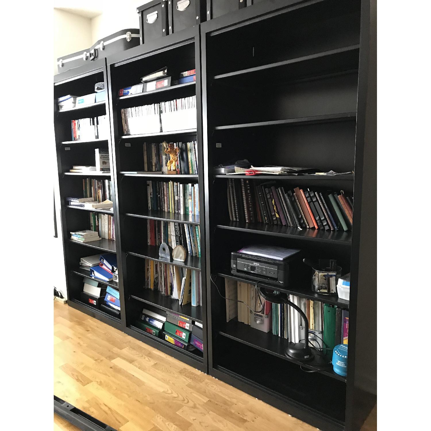 Uline 7 Tier Black Steel Bookcases - image-1