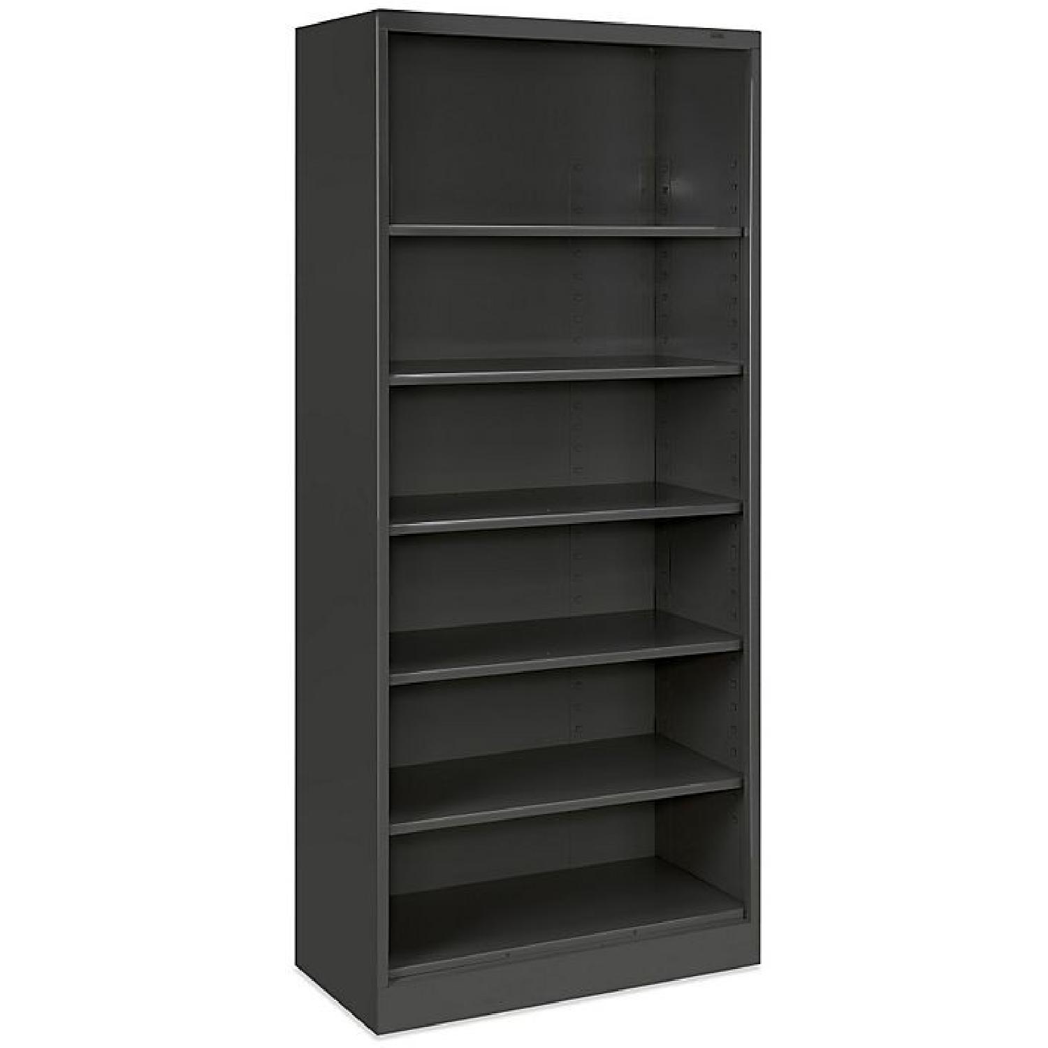Uline 7 Tier Black Steel Bookcases - image-0