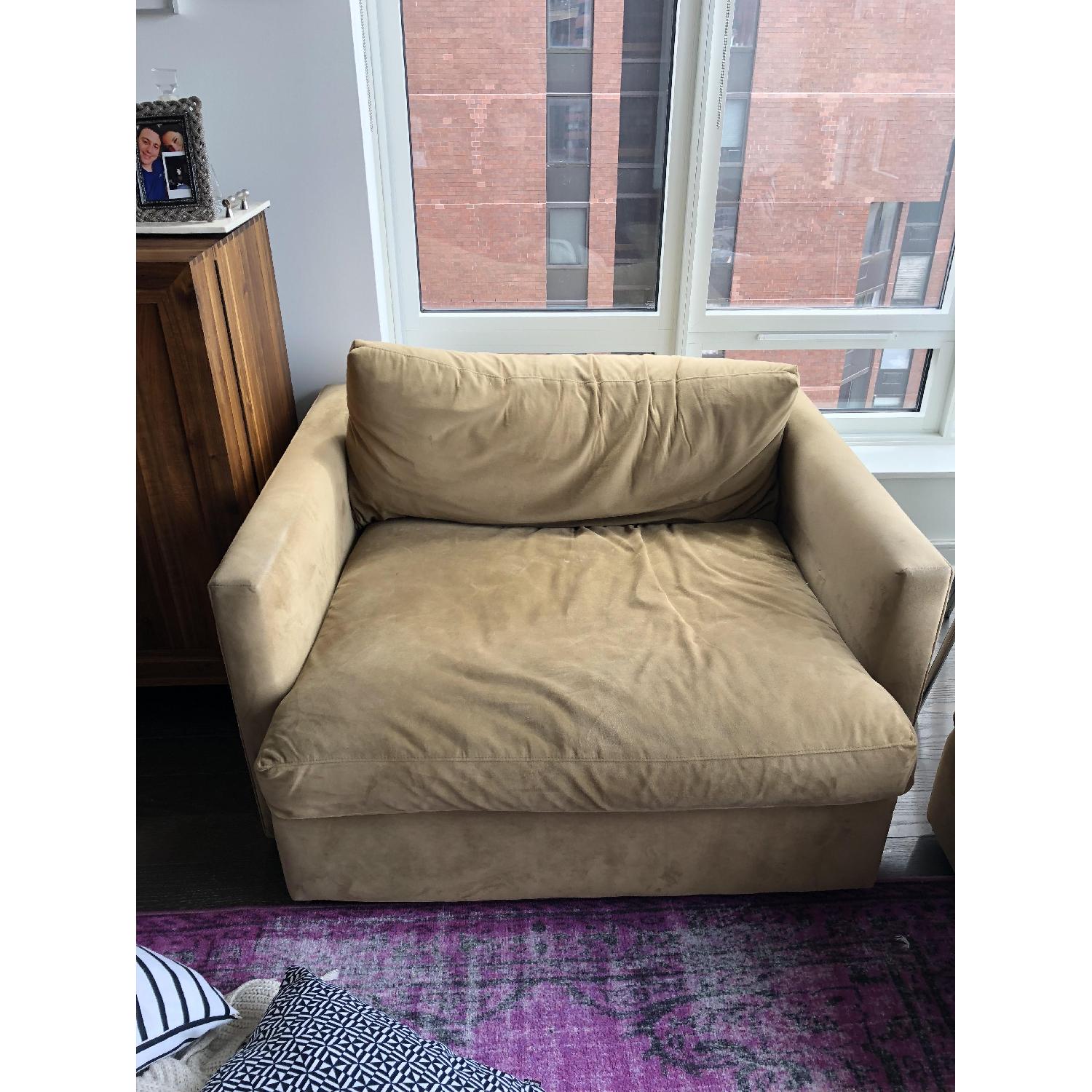 Crate & Barrel Lounge Chair and a Half - image-1