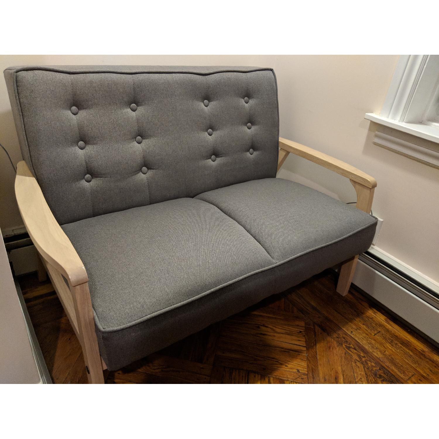 Baxton Studio Mid-Century Modern Loveseat - image-2