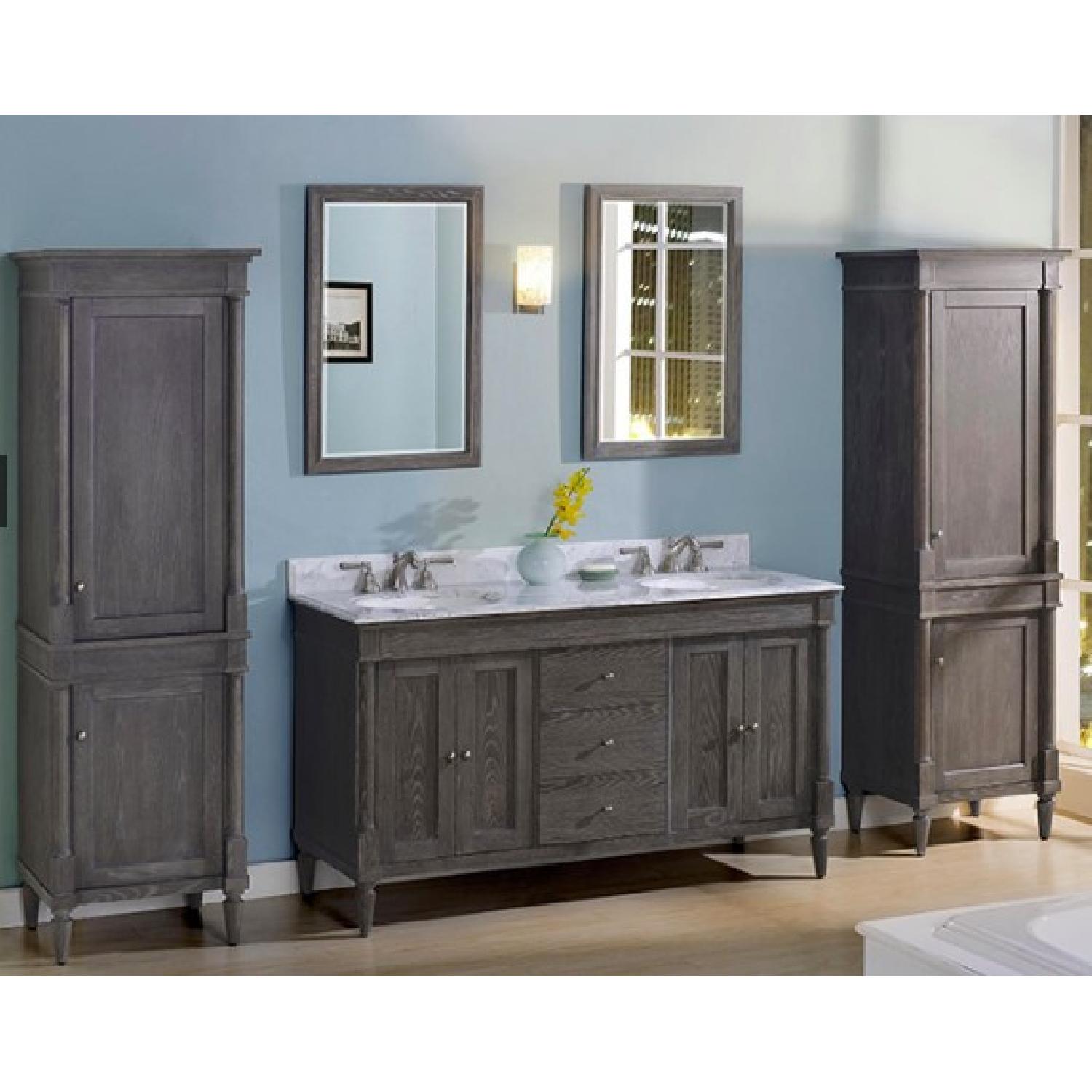 Fairmont Designs Rustic Chic Vanity in Silvered Oak - AptDeco