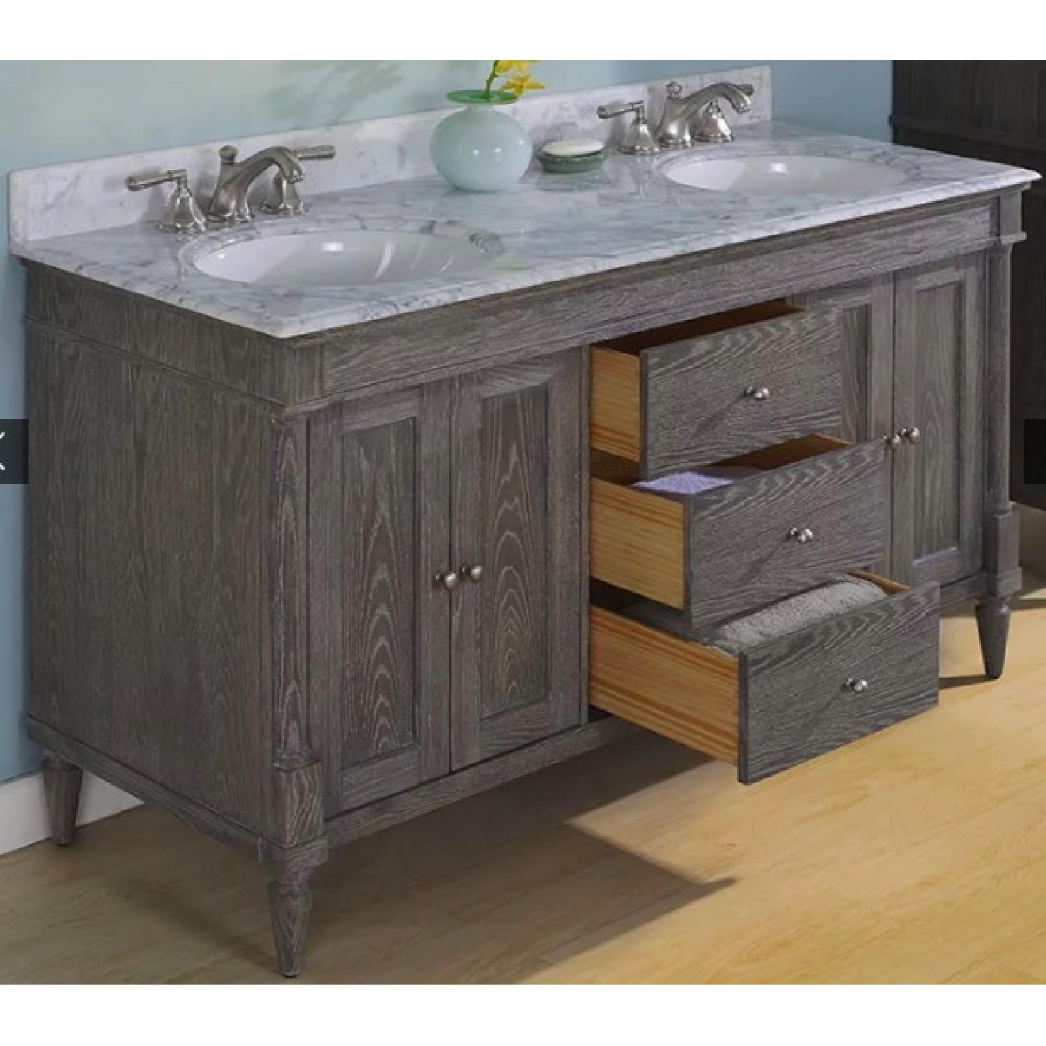 Fairmont Designs Rustic Chic Vanity in Silvered Oak - AptDeco