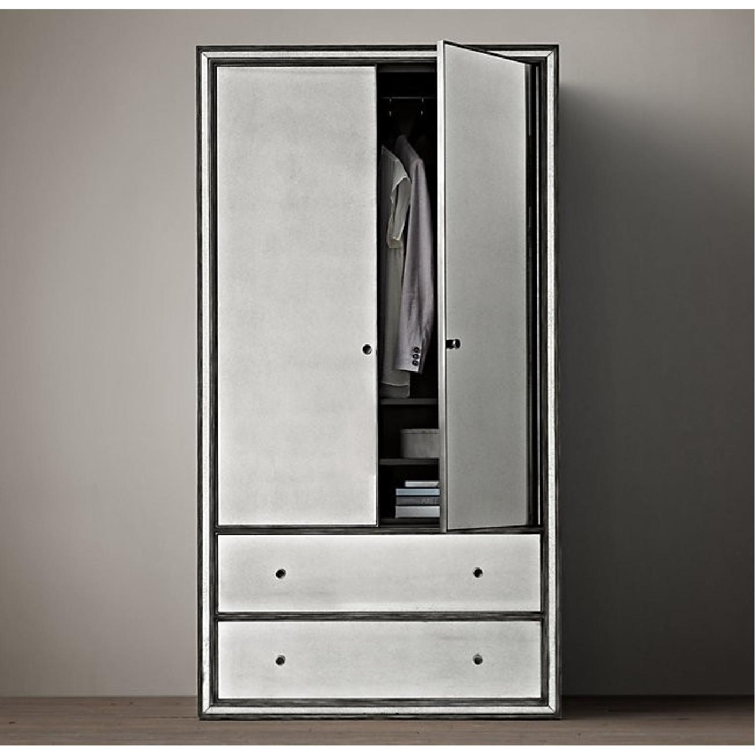 Restoration Hardware Strand Mirrored Armoire - image-5