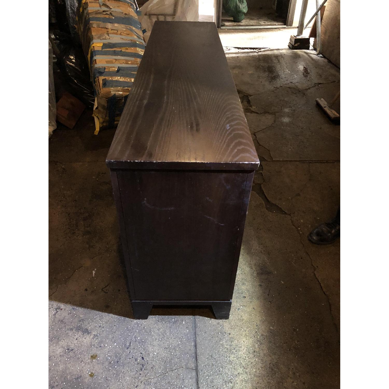 Ethan Allen Dark Wood Low Large Bookcase/Display - image-3