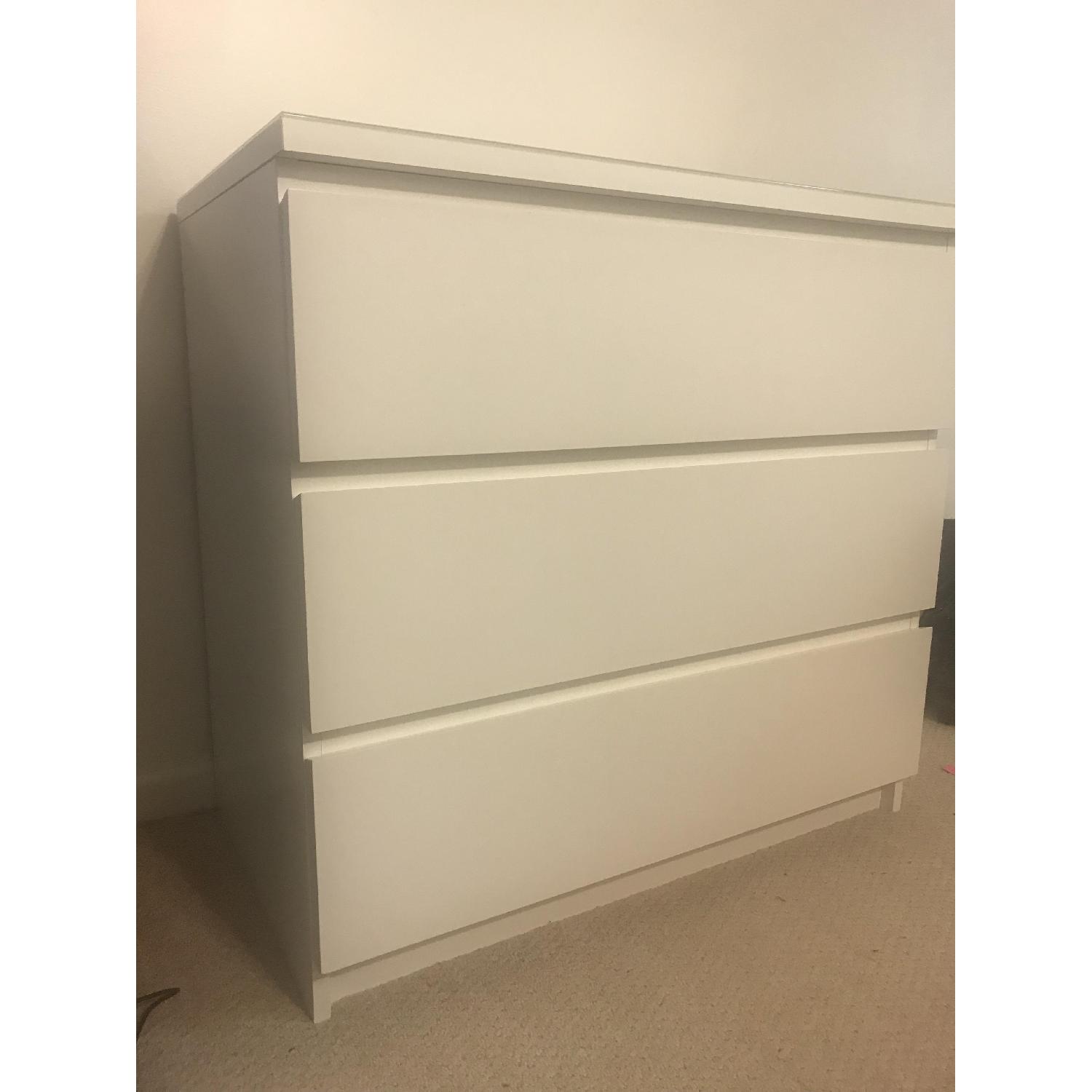 Ikea Malm White 3Drawer Dresser AptDeco