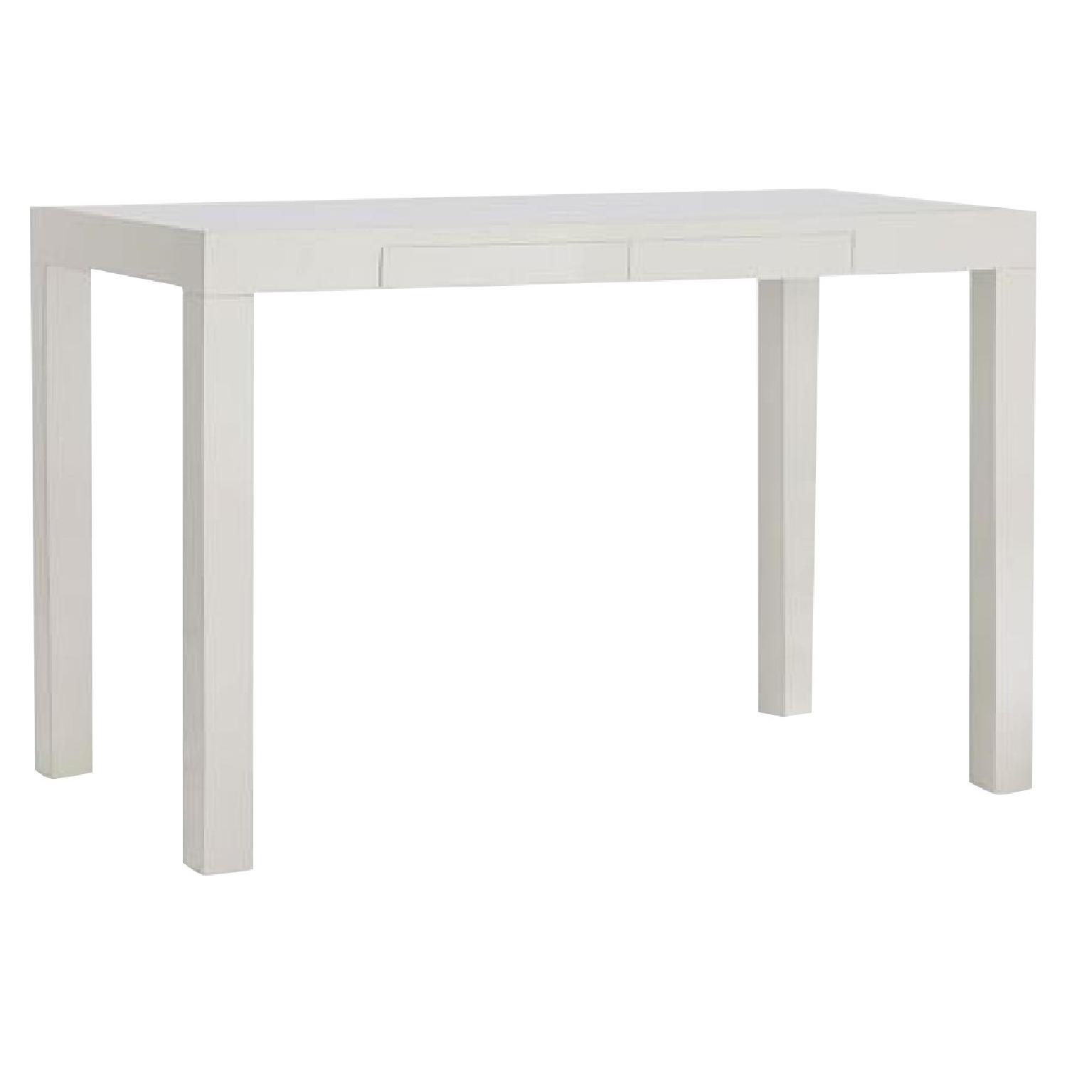 West Elm Parsons Desk in White - image-0
