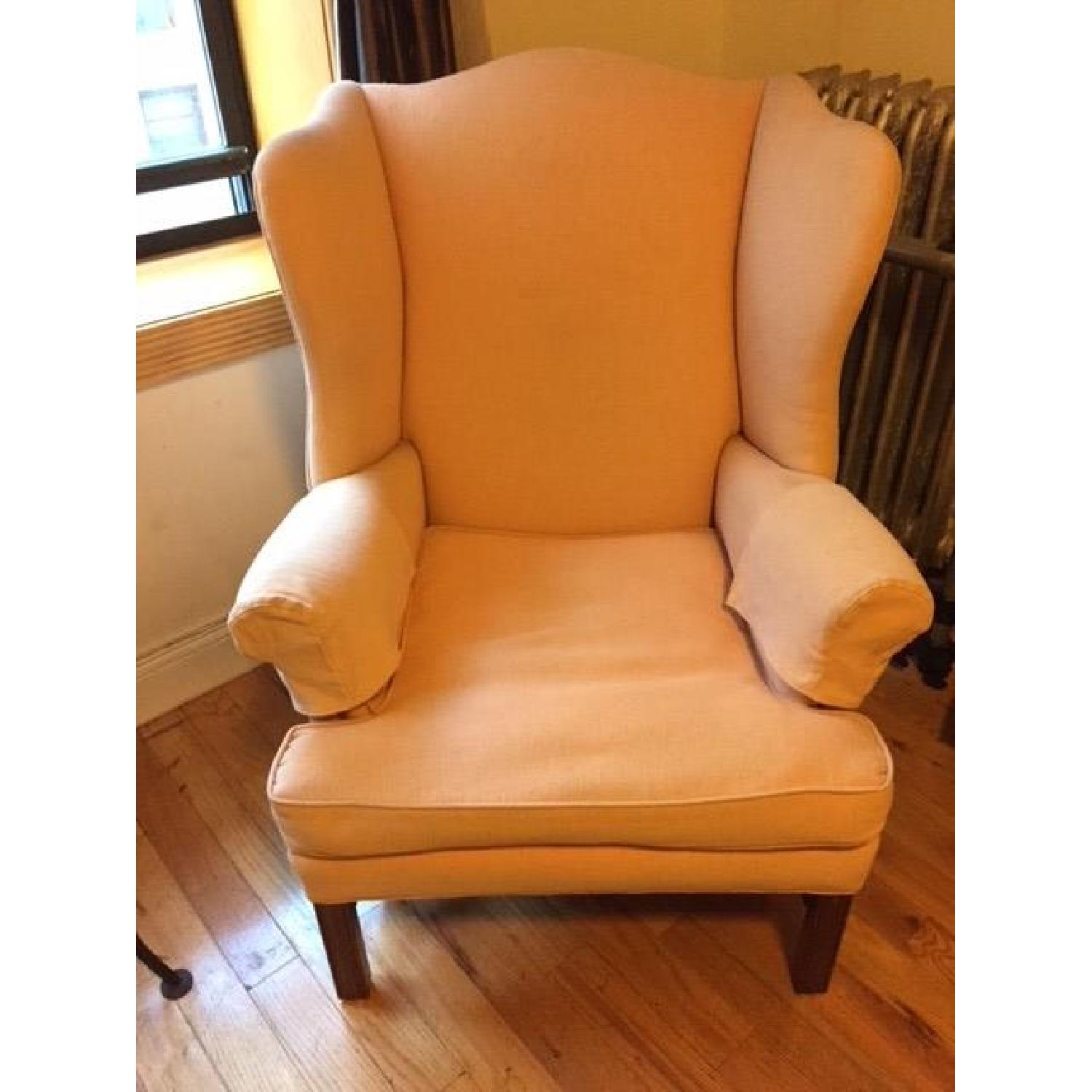 Antique Winged Arm Chair - image-1