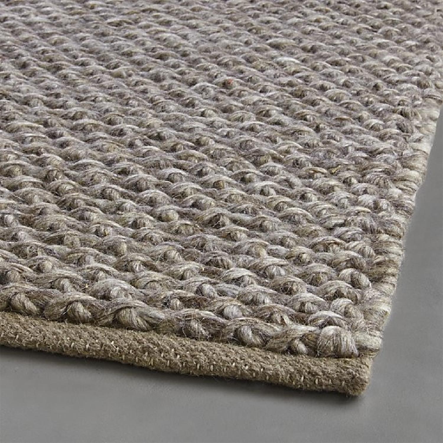 Crate & Barrel Yvonne Gray Wool Area Rug - image-1
