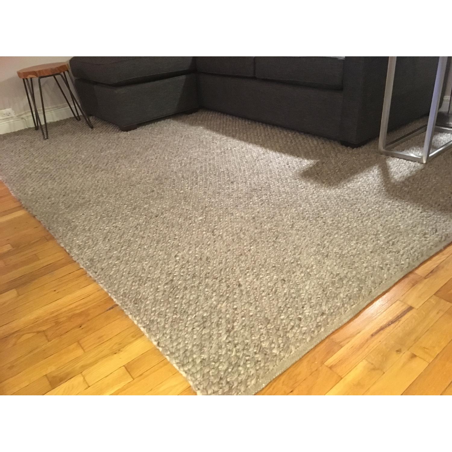 Crate & Barrel Yvonne Gray Wool Area Rug - image-2