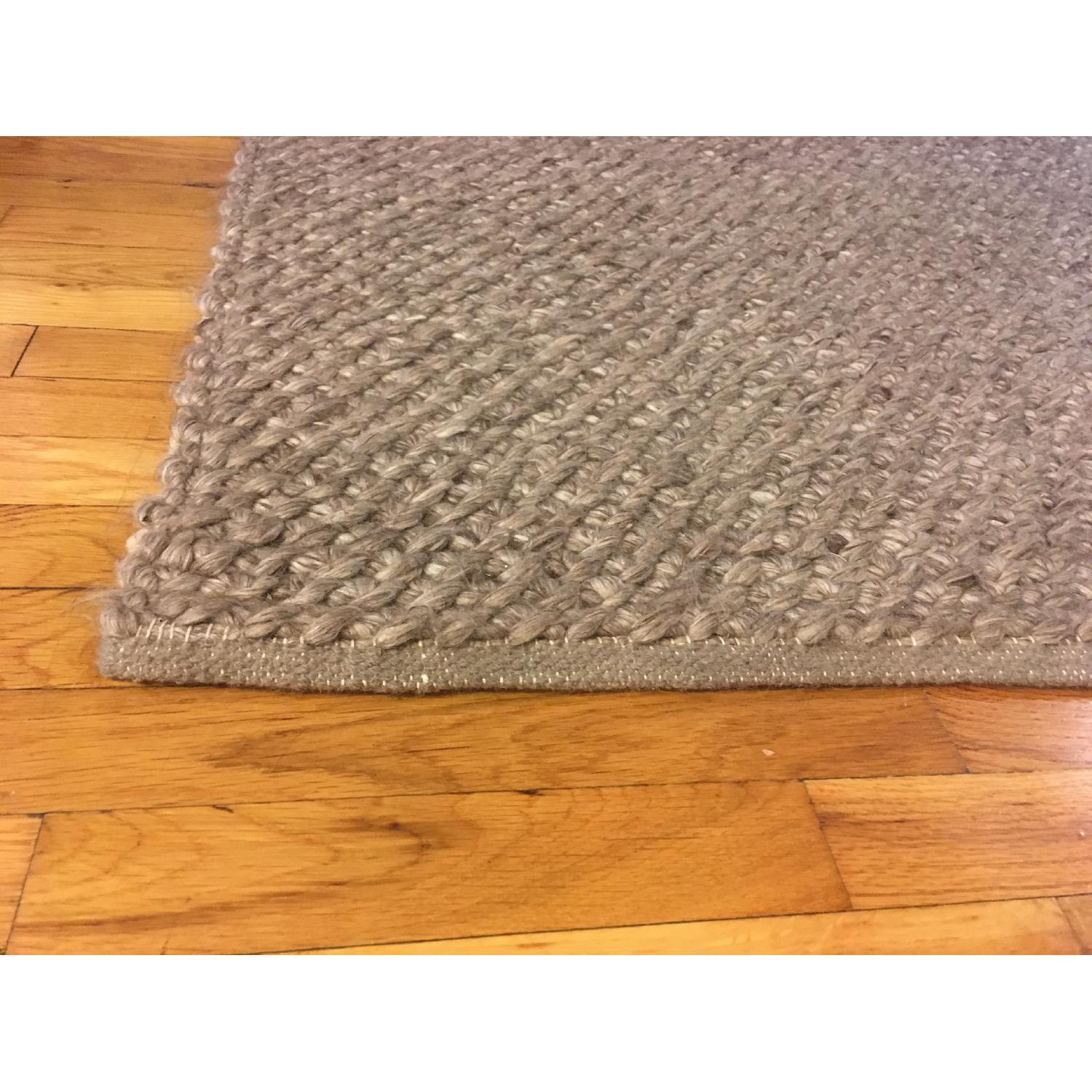 Crate & Barrel Yvonne Gray Wool Area Rug - image-3
