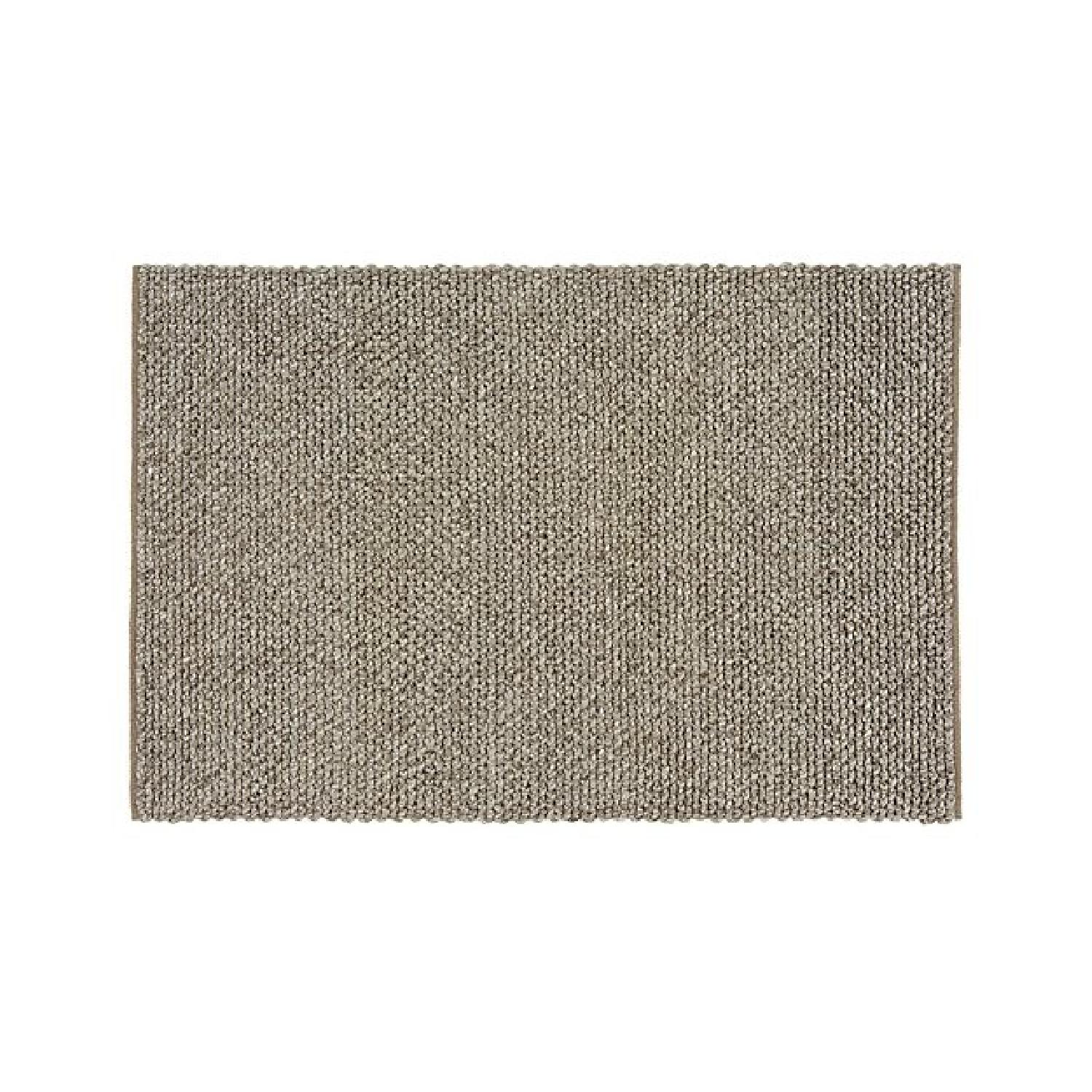Crate & Barrel Yvonne Gray Wool Area Rug - image-0
