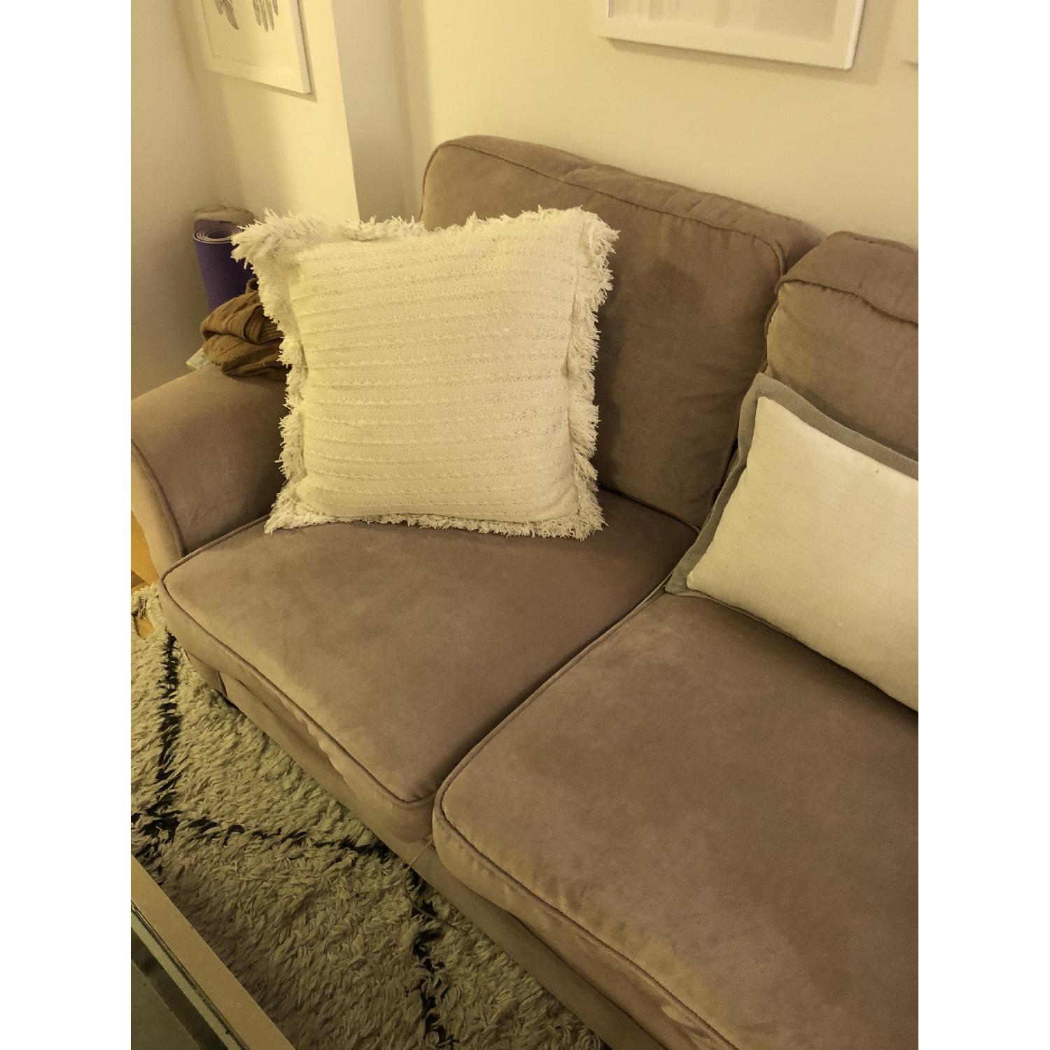 Beige Sectional Sofa w/ Reversible Chaise - image-1