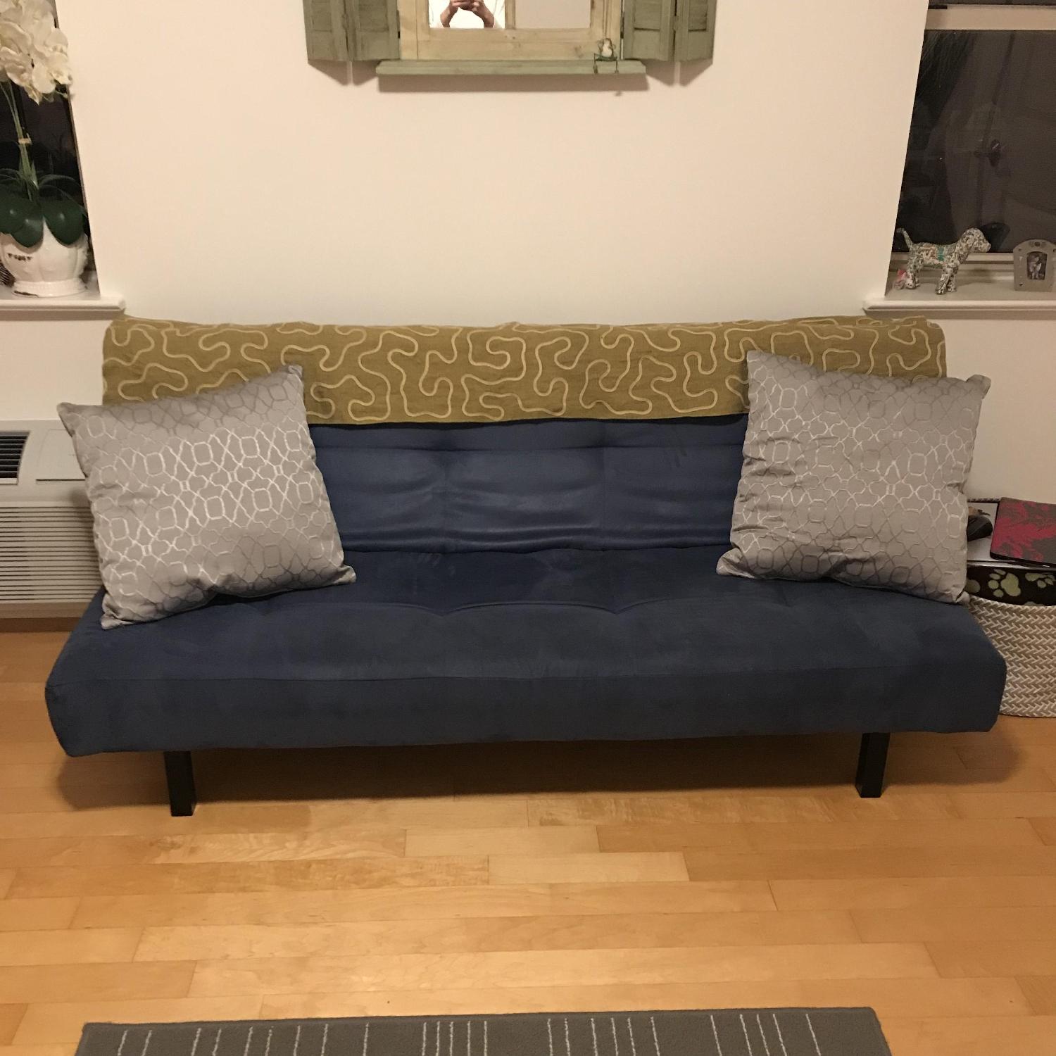 Ikea Balkarp Blue Sleeper Sofa - image-1