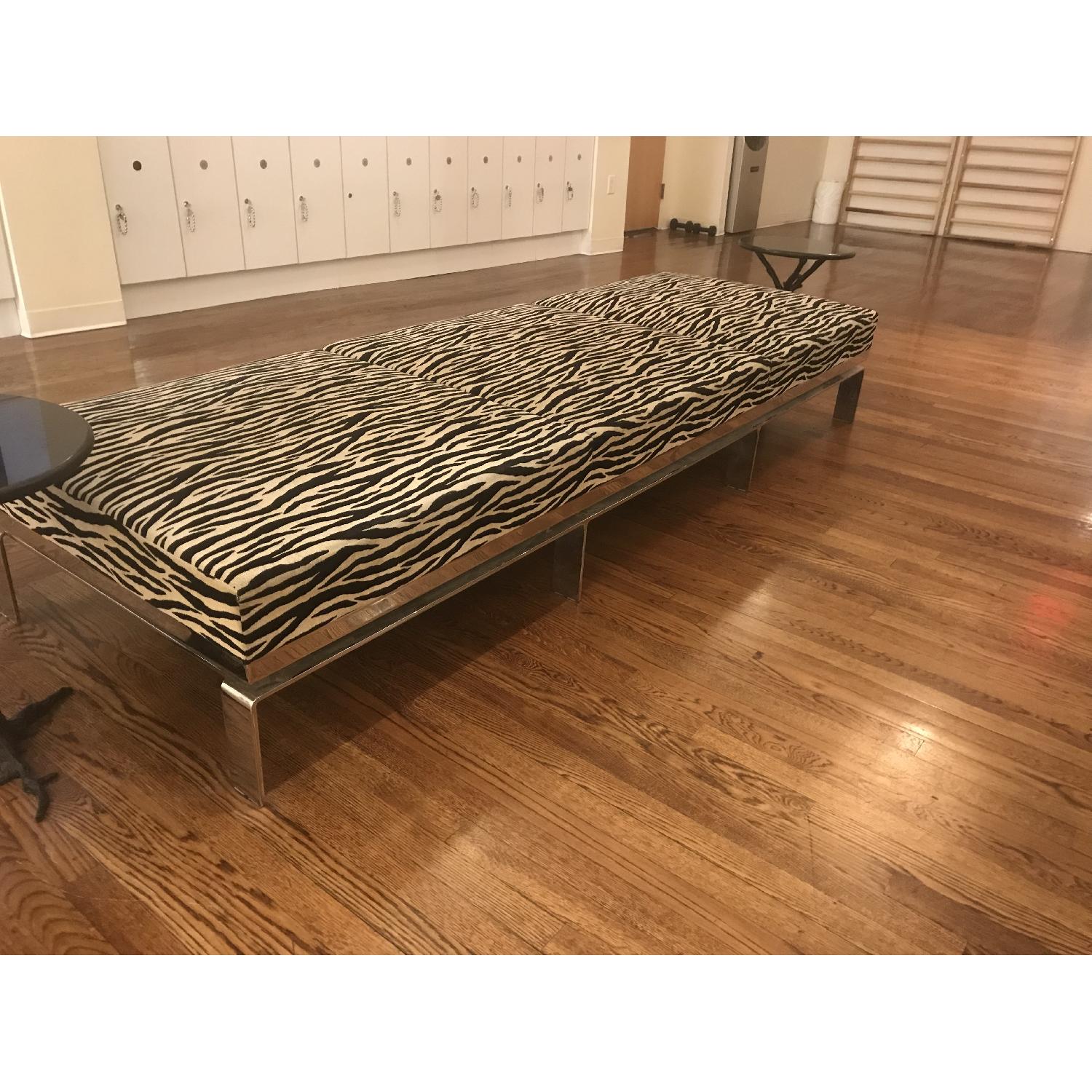 Custom Martin Battrud Bench/Ottoman in Zebra - image-1