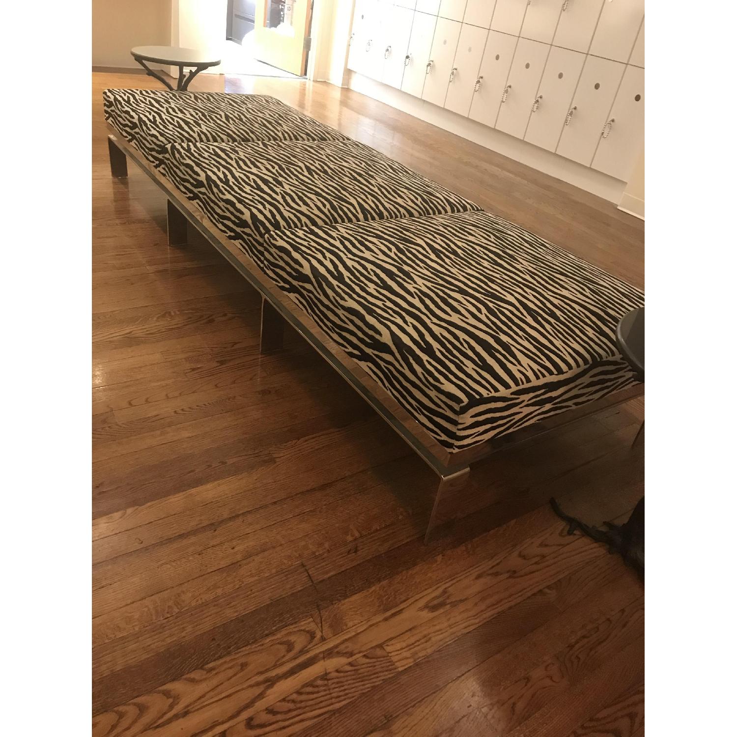 Custom Martin Battrud Bench/Ottoman in Zebra - image-2