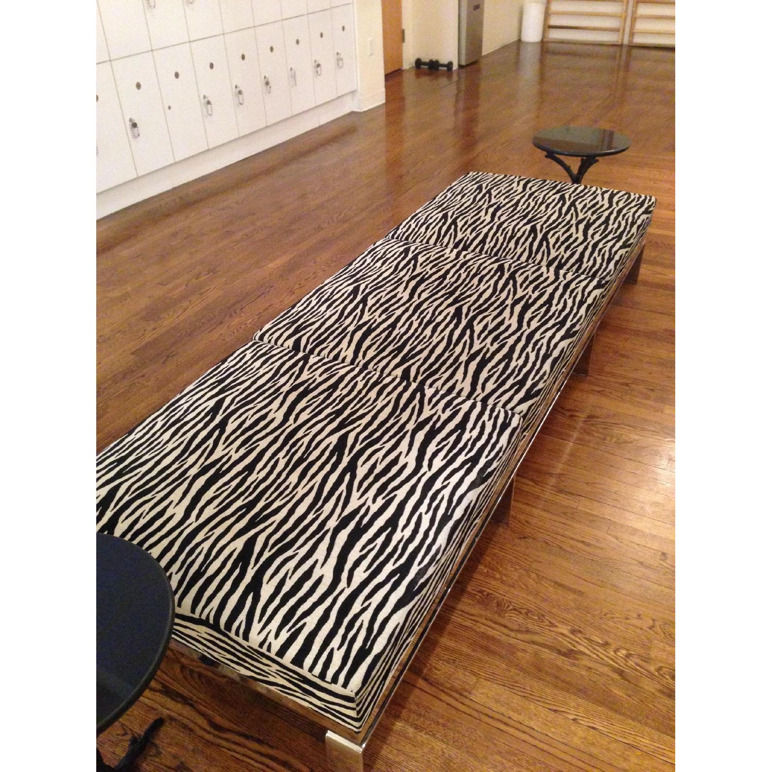 Custom Martin Battrud Bench/Ottoman in Zebra - image-3