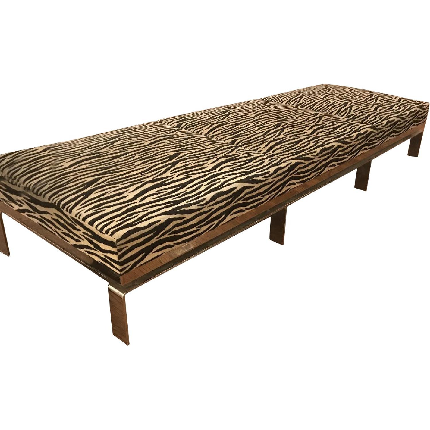 Custom Martin Battrud Bench/Ottoman in Zebra - image-0