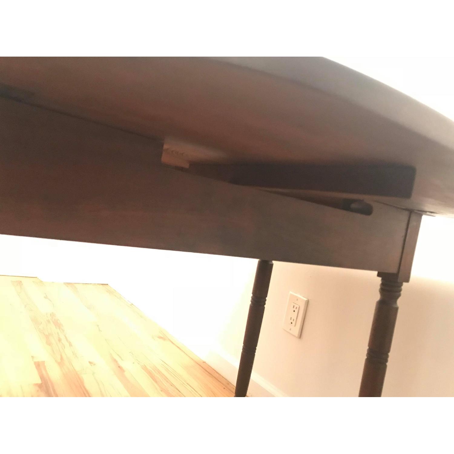 Vintage Wooden Convertible Side Table/Dining Table - image-5