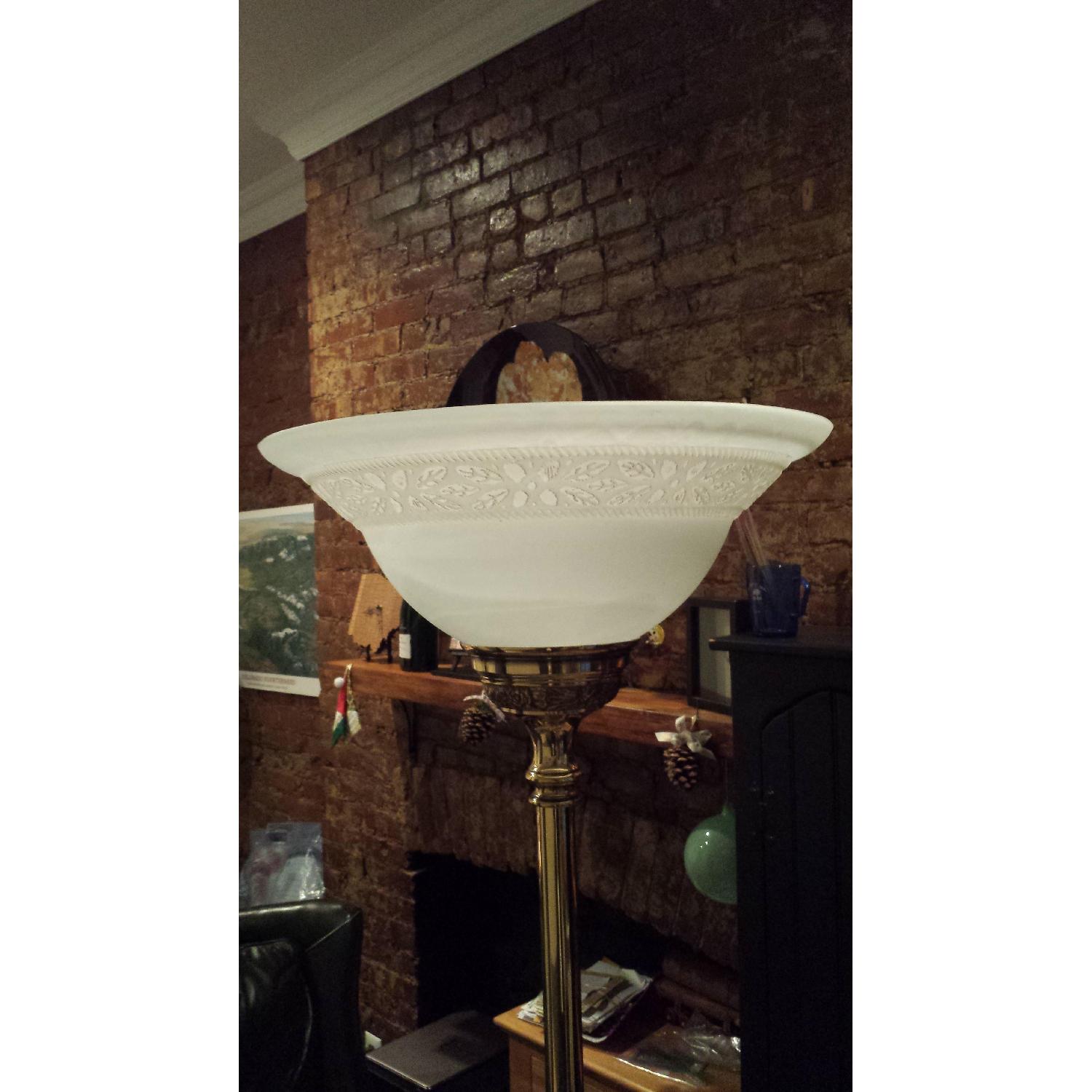 Stiffel Brass Torchiere Floor Lamp - image-2