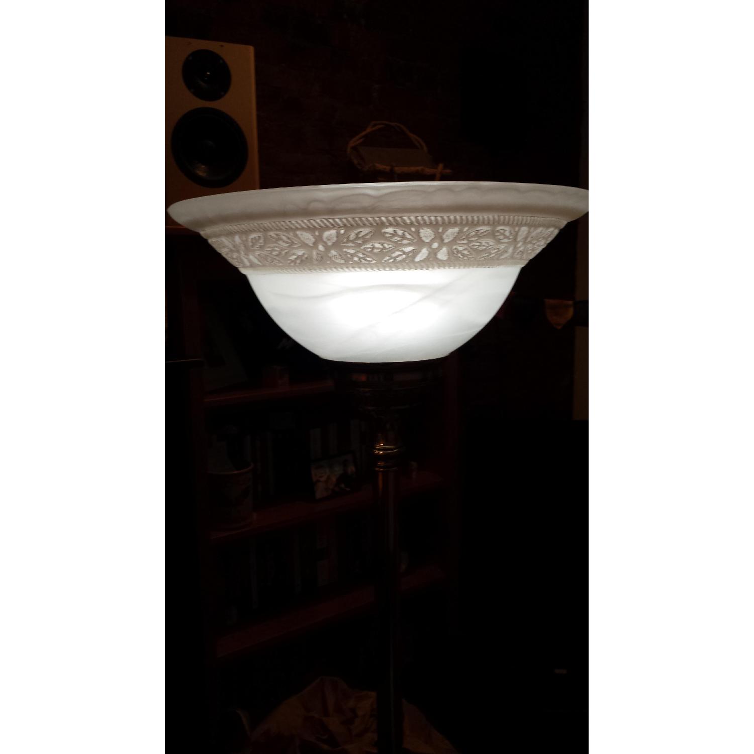 Stiffel Brass Torchiere Floor Lamp - image-4