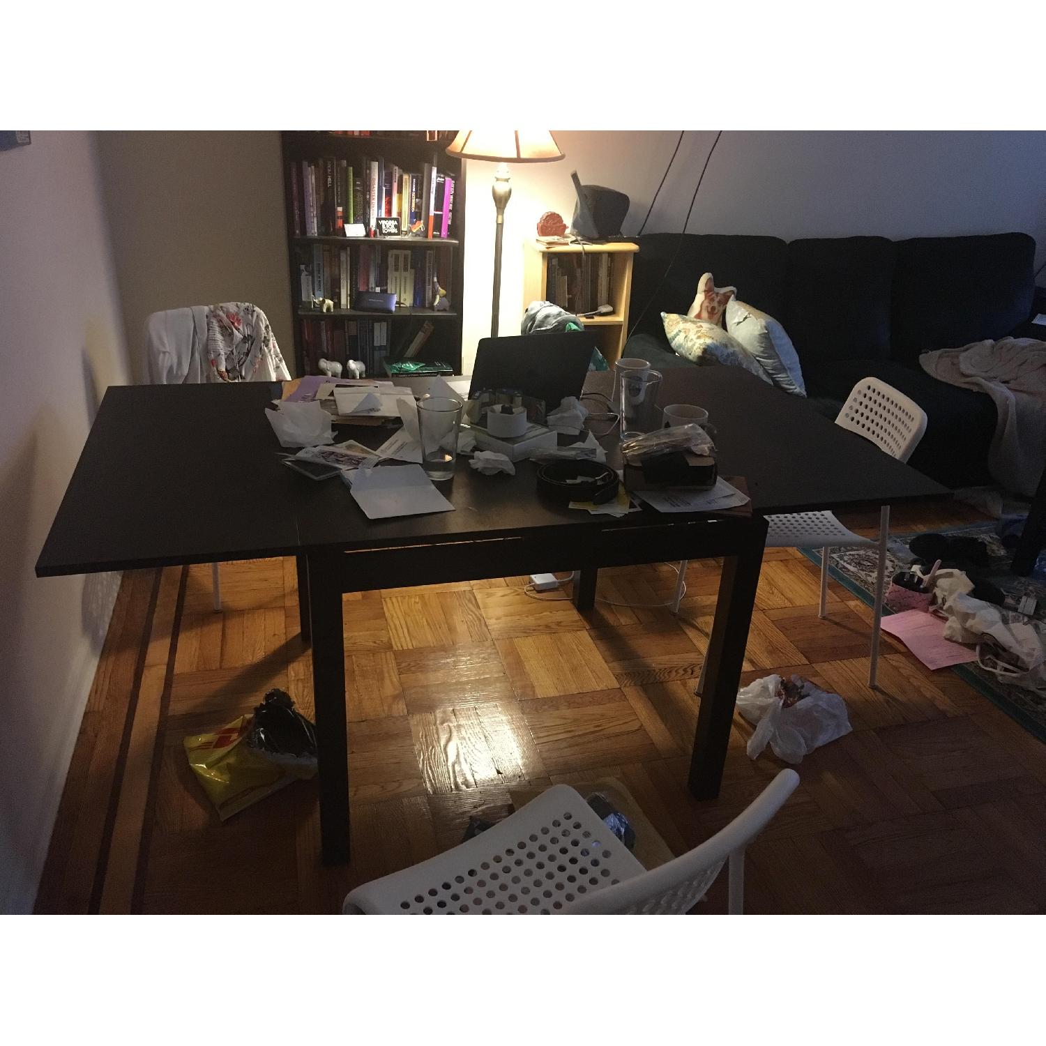 Ikea Bjursta Extendable Table in Brown-Black - image-1
