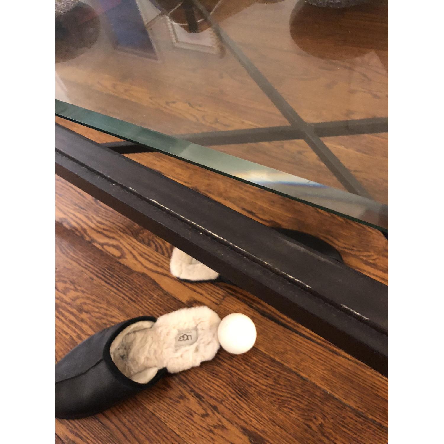 Glass & Iron Coffee Table - image-4