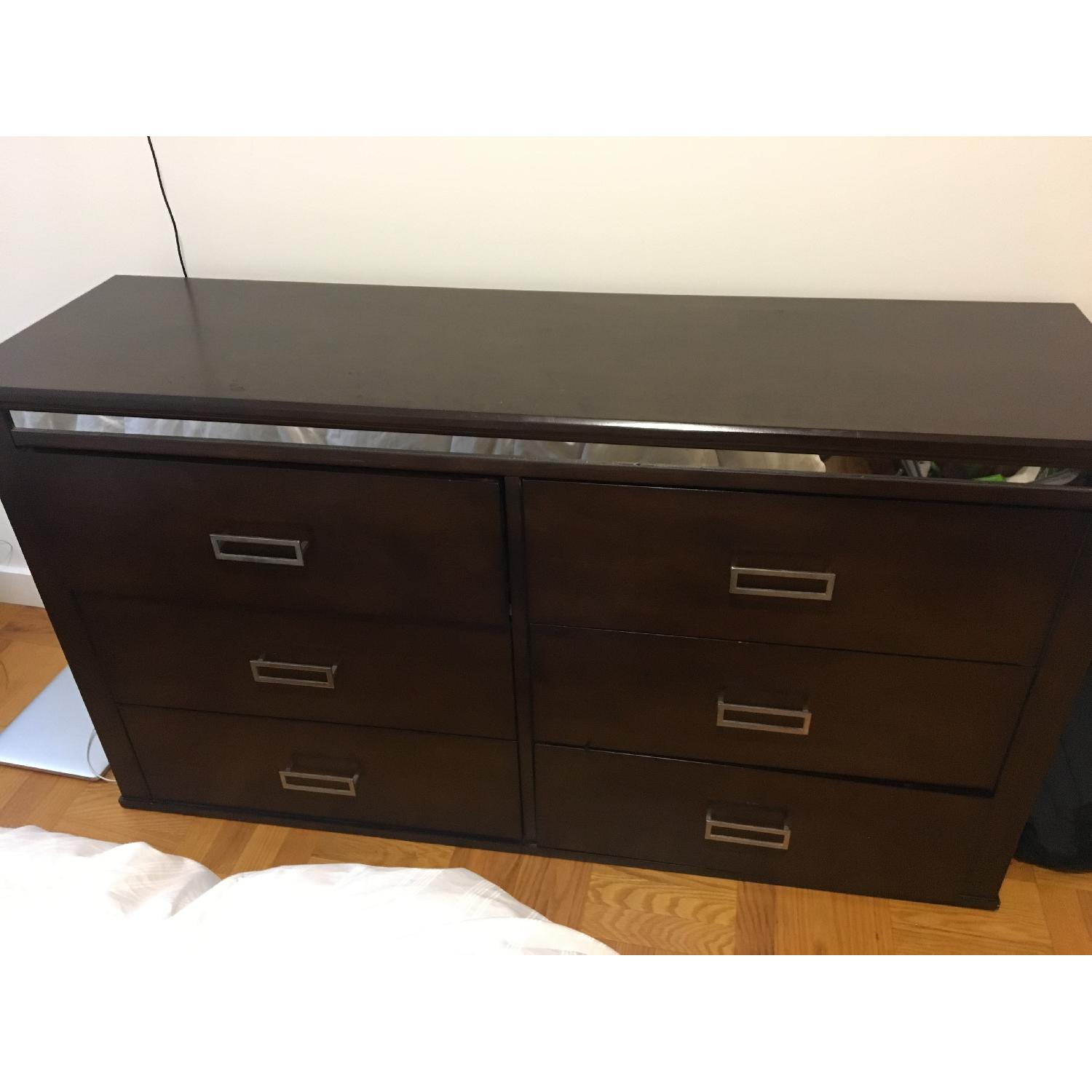 Brown Wood Dresser - image-1