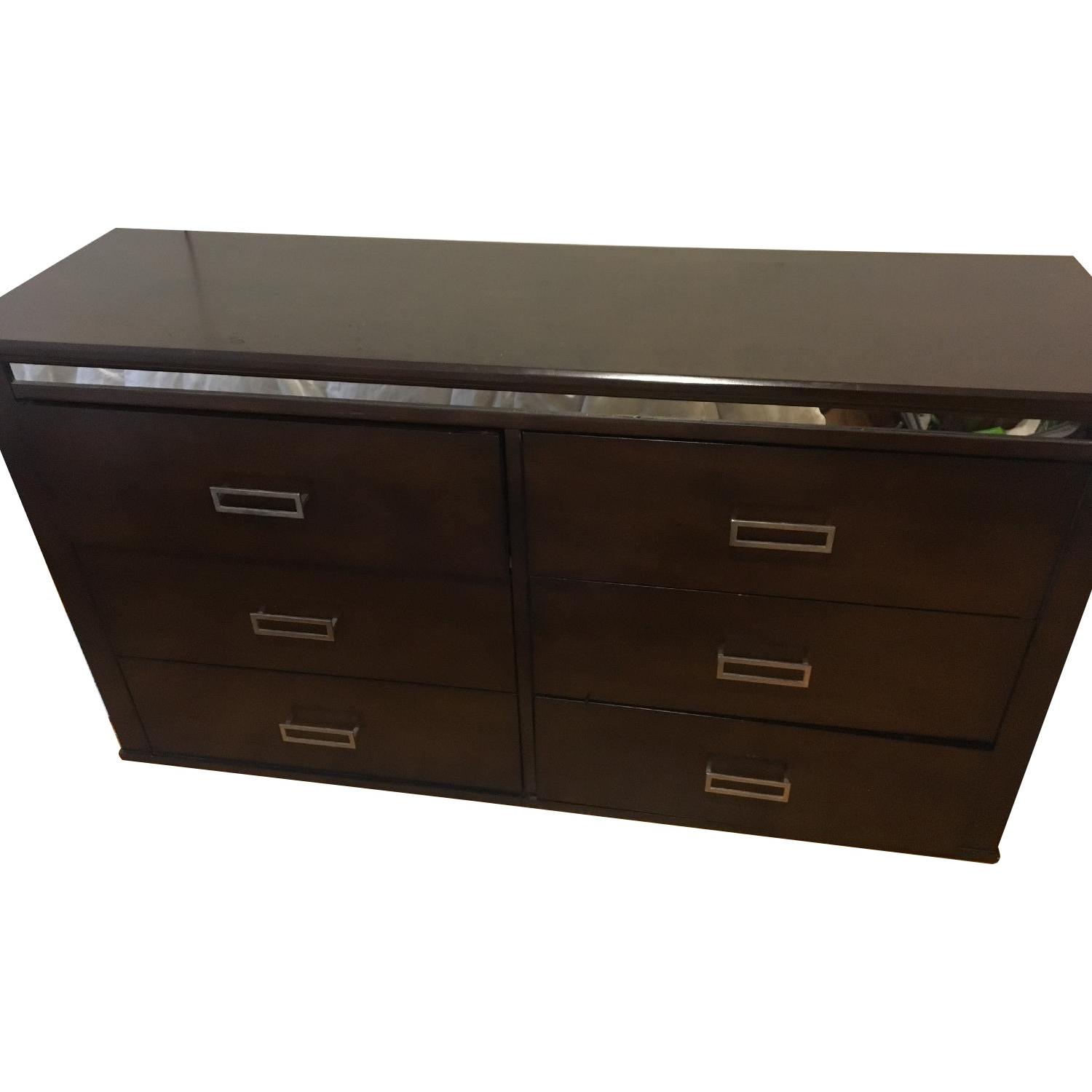Brown Wood Dresser - image-0