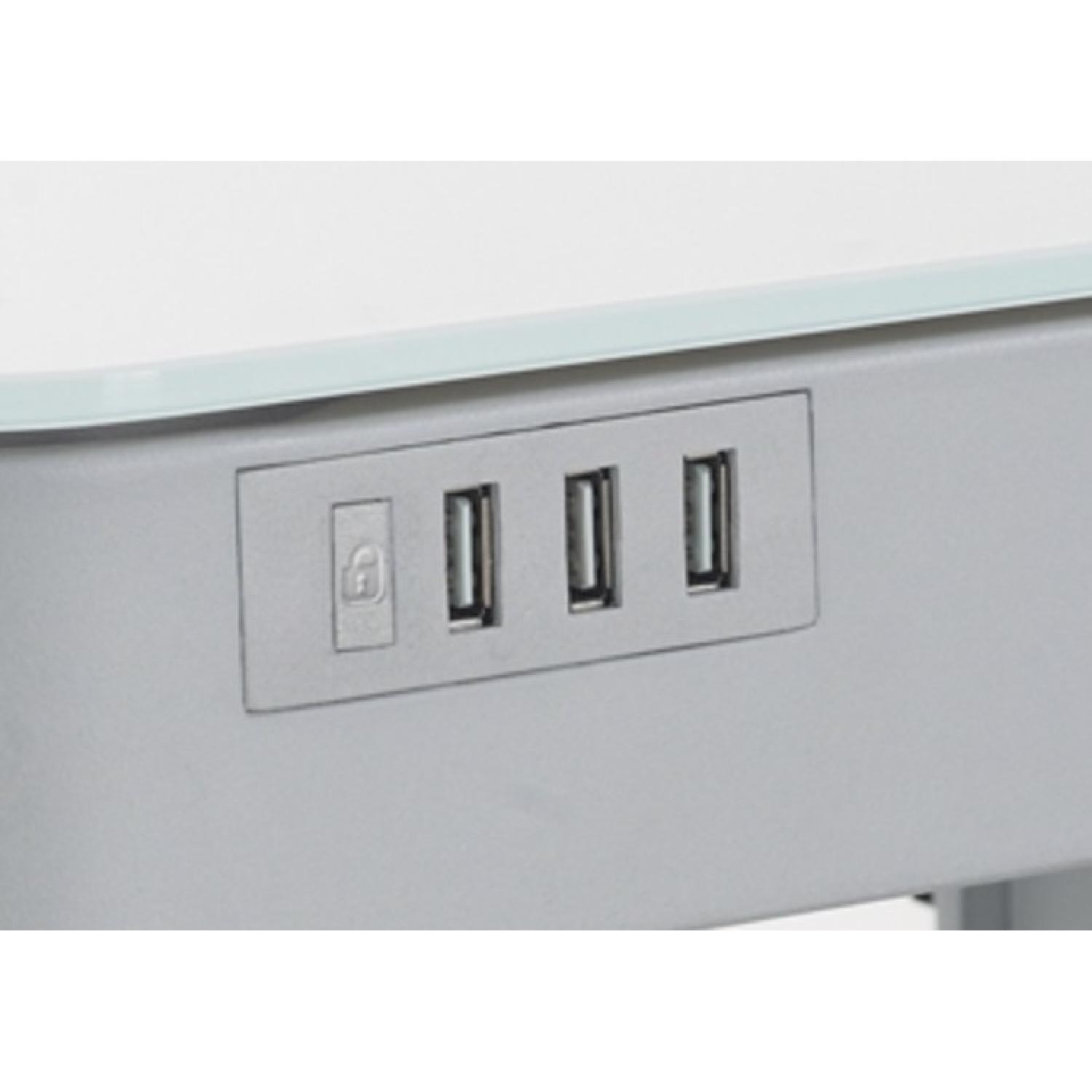 Wildon Home Glass Top Electric Adjustable Height Desk - image-2