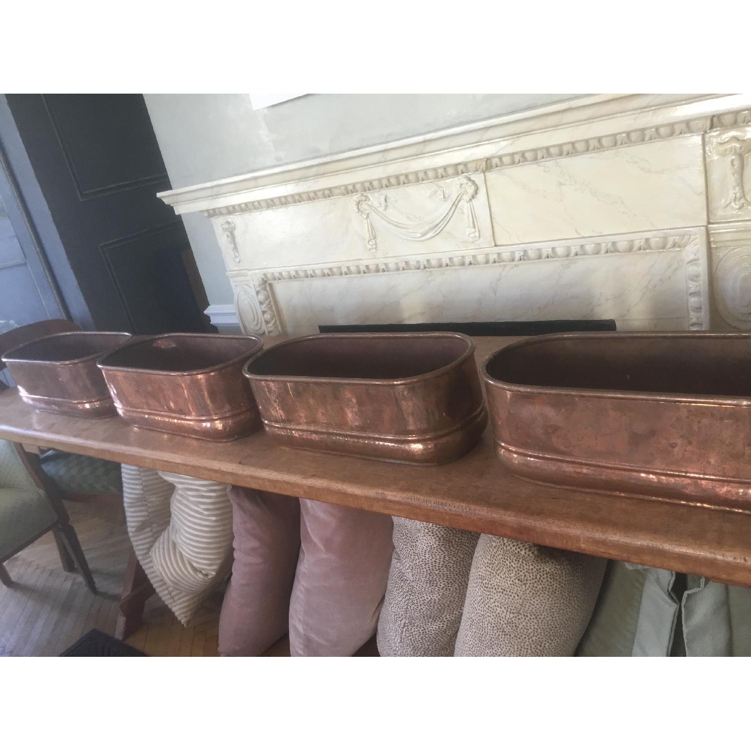 Antique Copper Planters - image-1