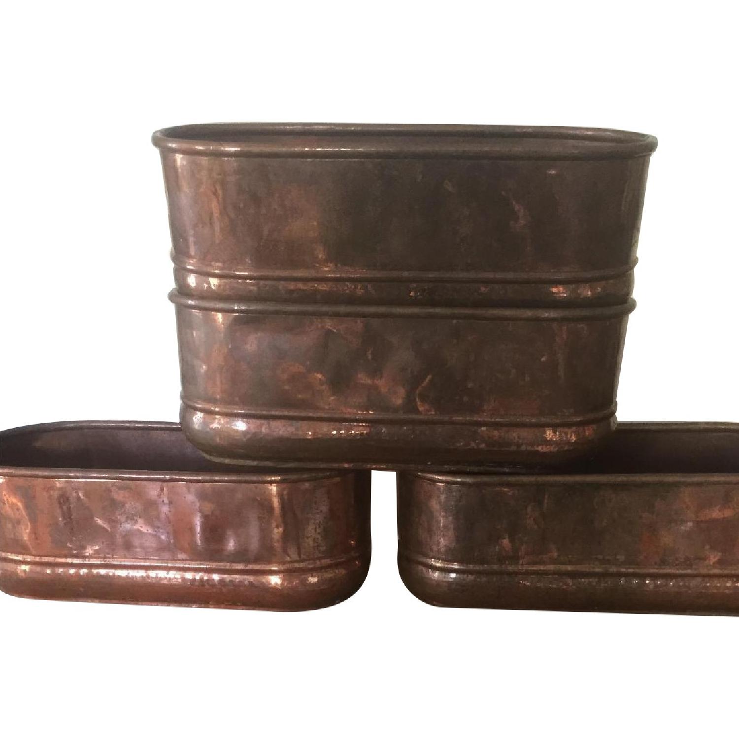 Antique Copper Planters - image-8