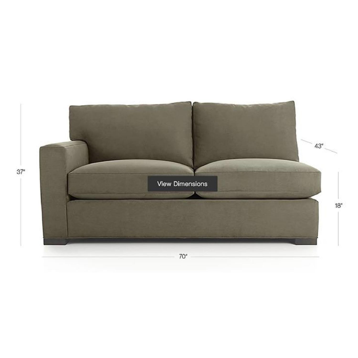 Crate & Barrel Axis Left Arm Apartment Sofa - image-6