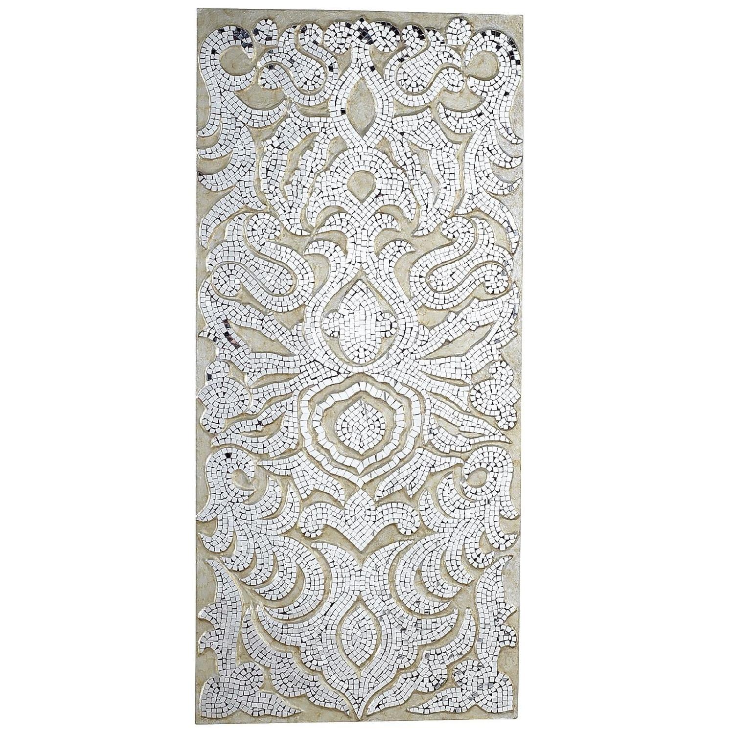 Pier 1 Champagne Mirrored Mosaic Damask Panel - image-2