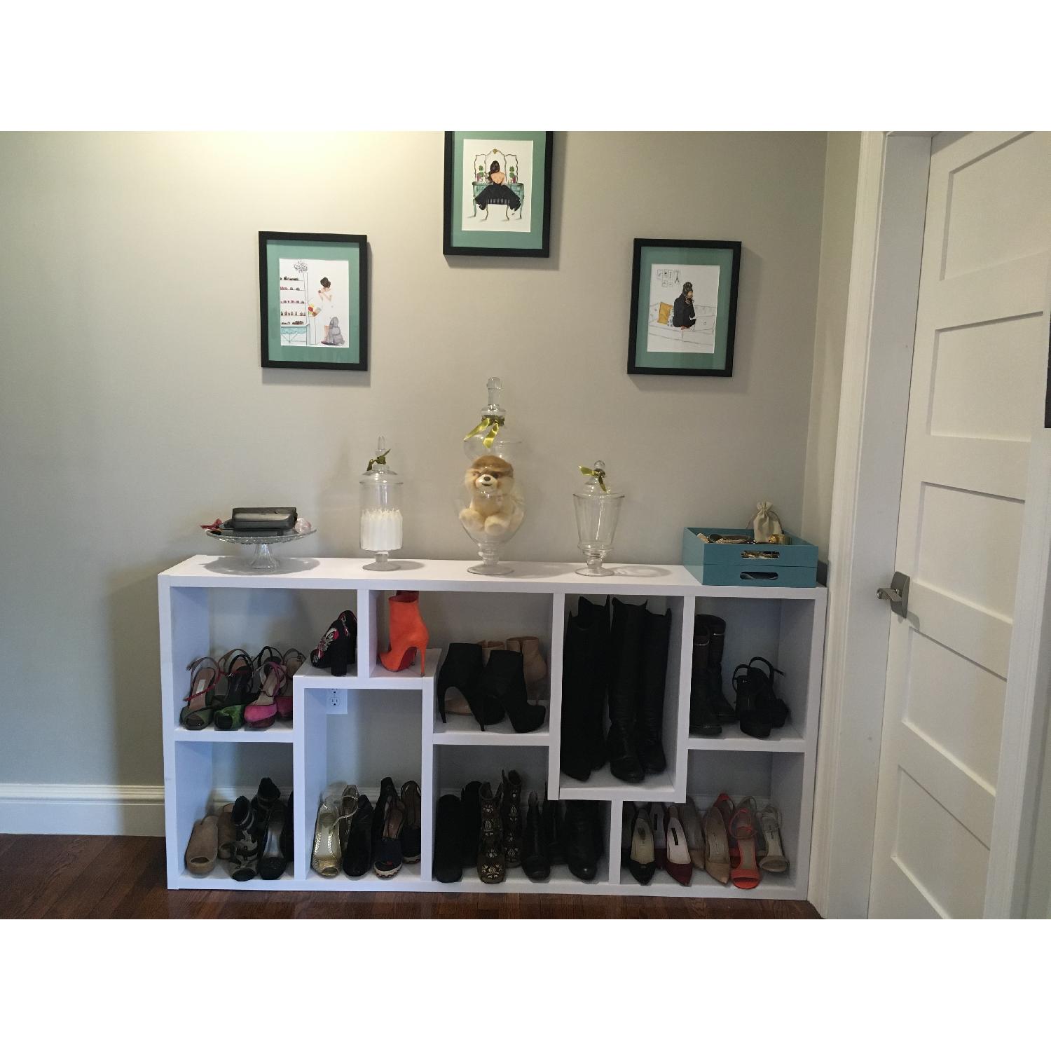 Hokku Designs White Geometric Bookcase - image-3