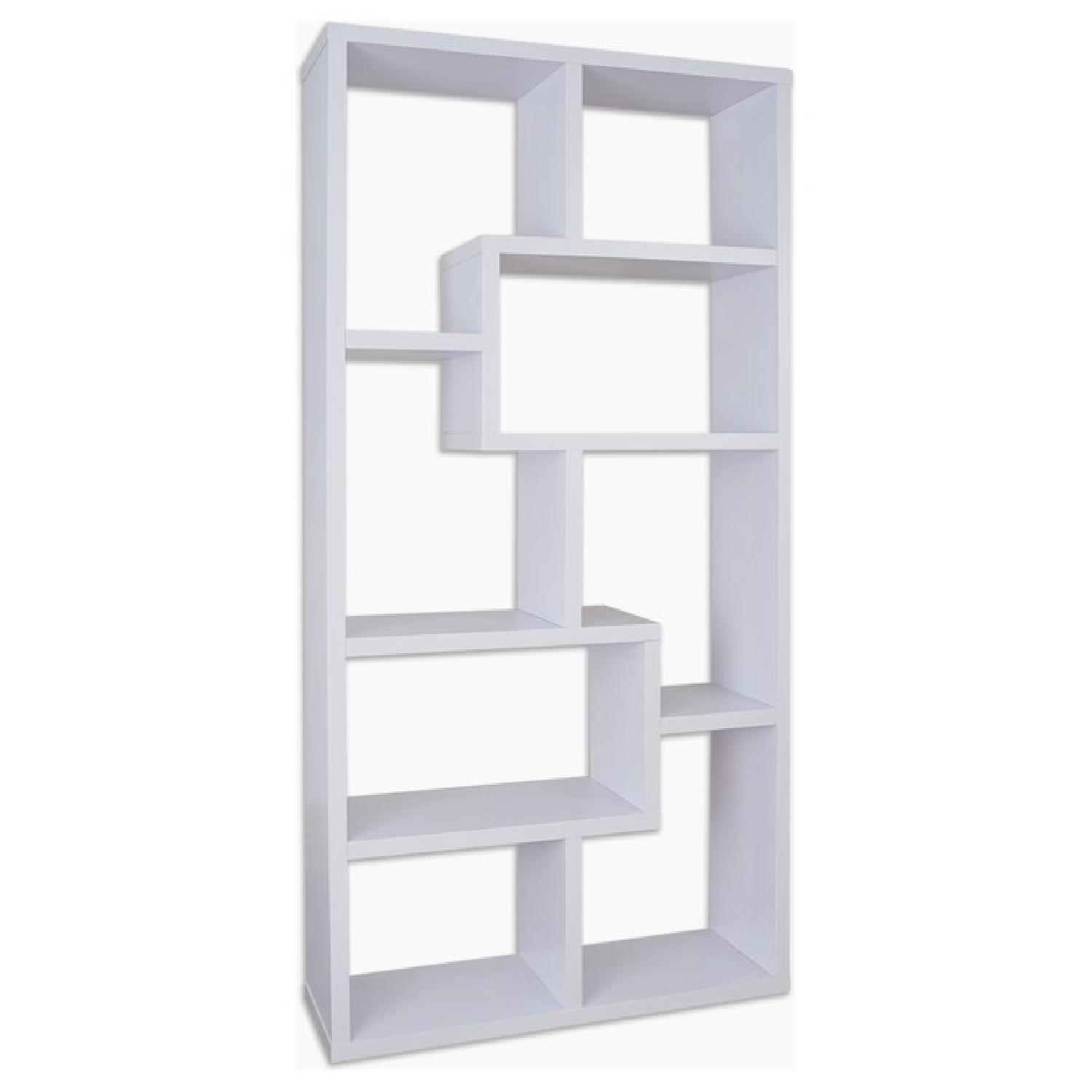 Hokku Designs White Geometric Bookcase - image-0