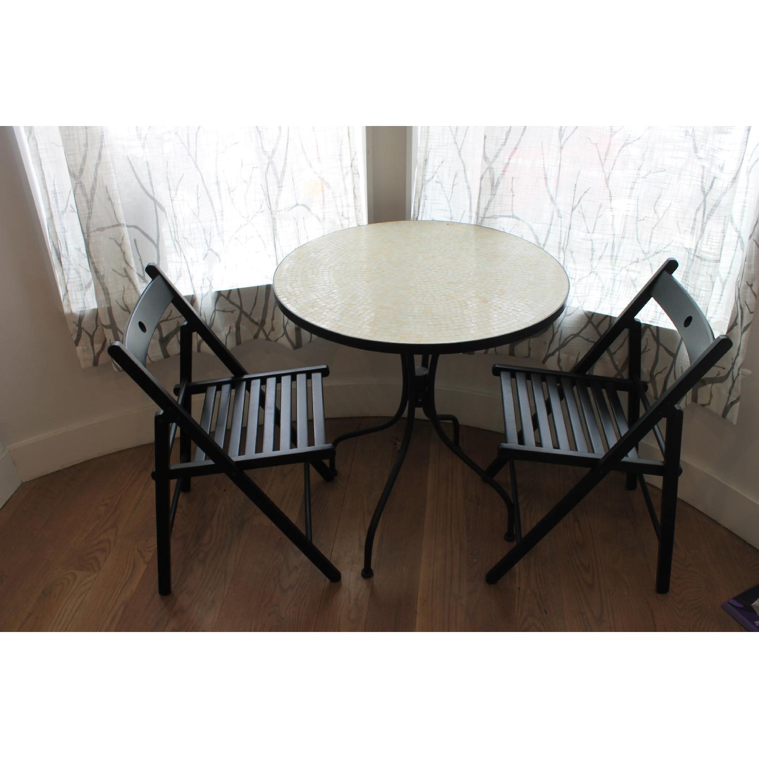 World Market Round Tortoise Cadiz Outdoor Bistro Table - image-3