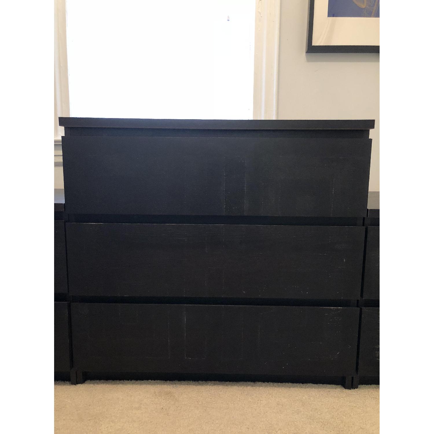Ikea Malm 3 Drawer Chest in Black-Brown - image-1