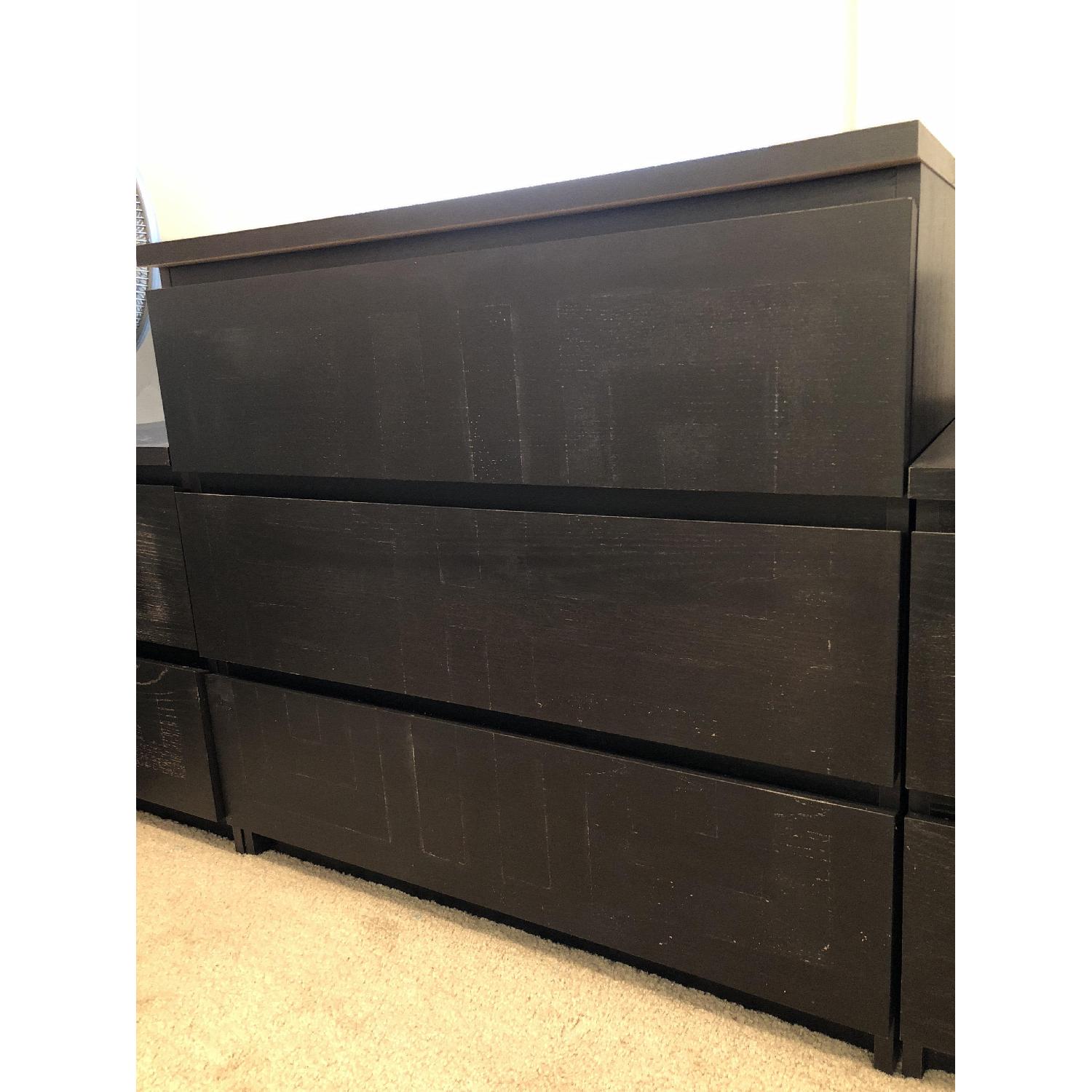 Ikea Malm 3 Drawer Chest in Black-Brown - image-3