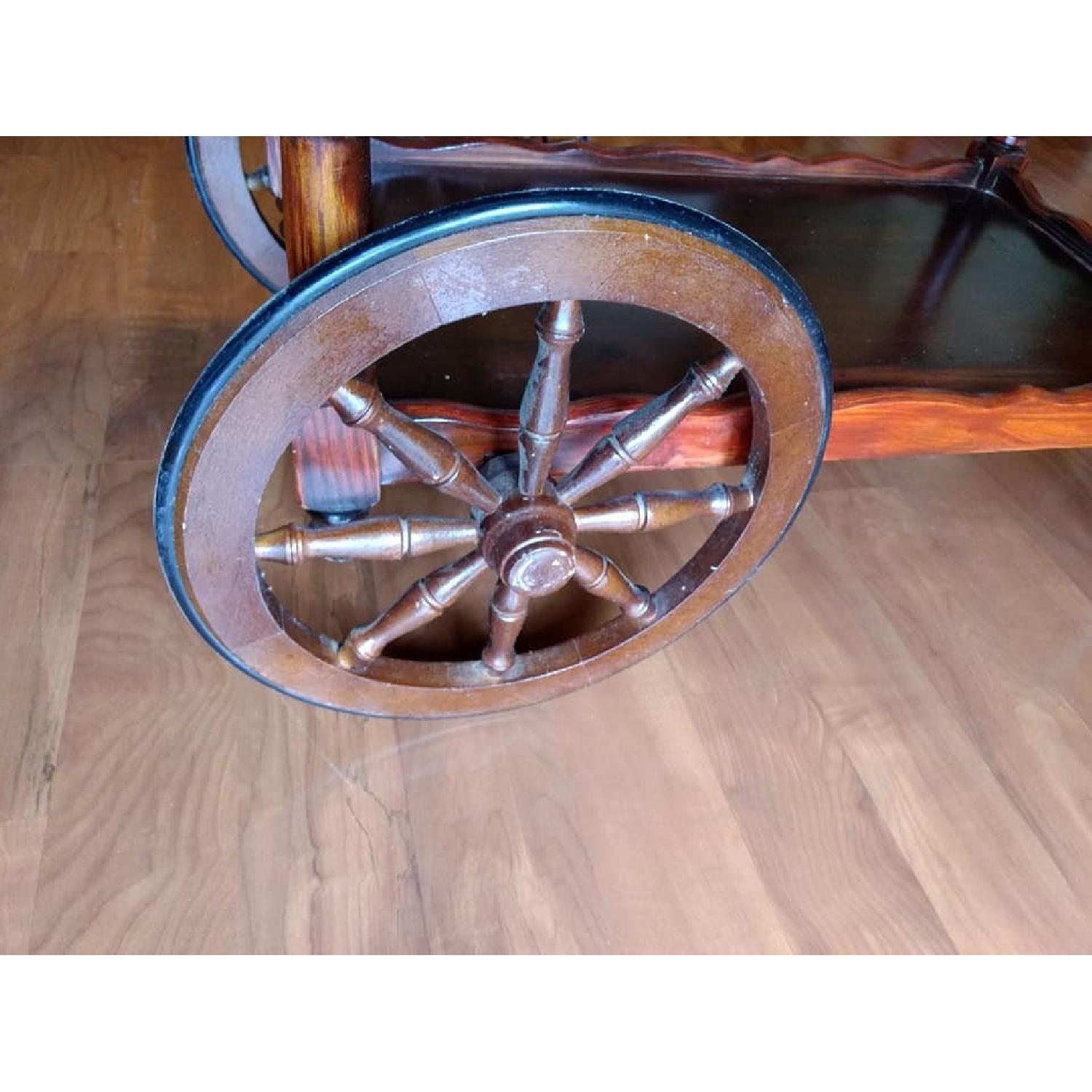 Antique Drop Leaf Tea/Bar Cart/Server - image-4