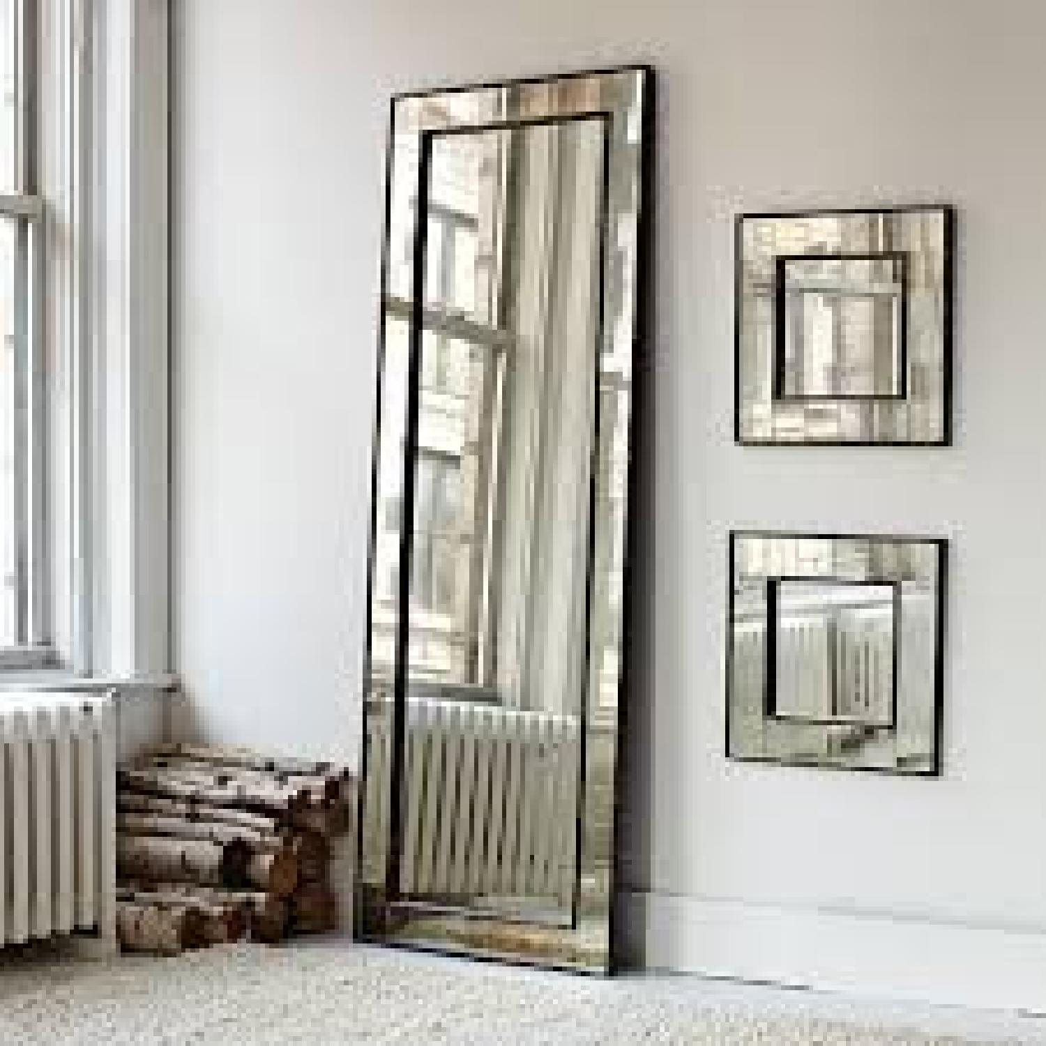 West Elm Antique Tiled Floor Mirror - image-3