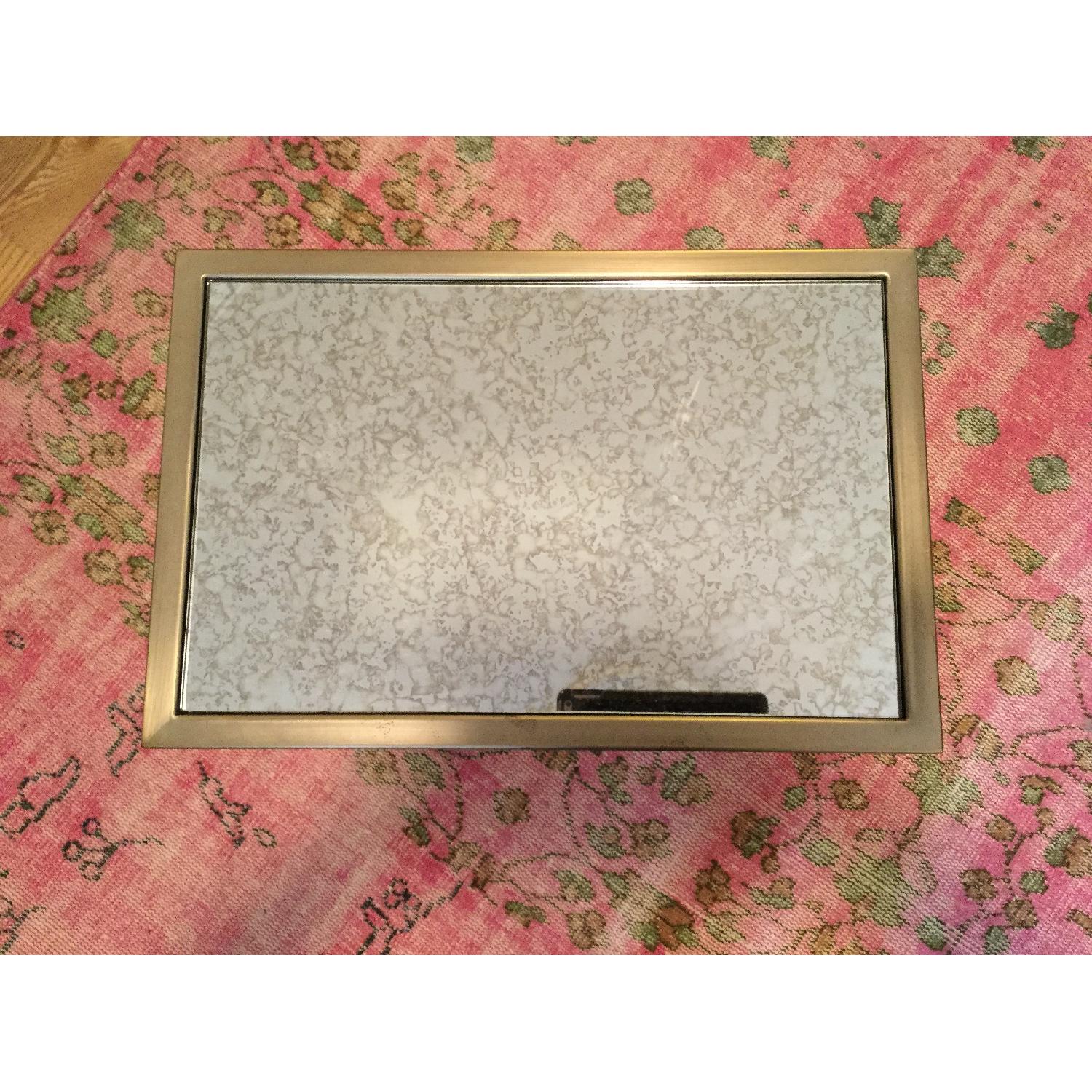 West Elm Myles Foxed Mirror C-Side Table in Light Bronze - image-3