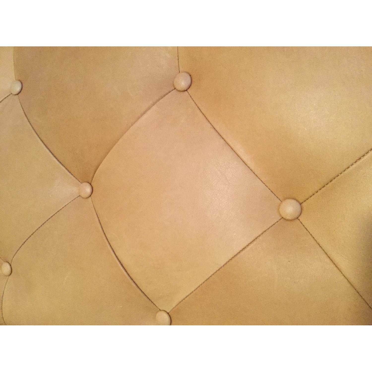 Article Tufted Blonde Leather Rectangular Ottoman - image-7