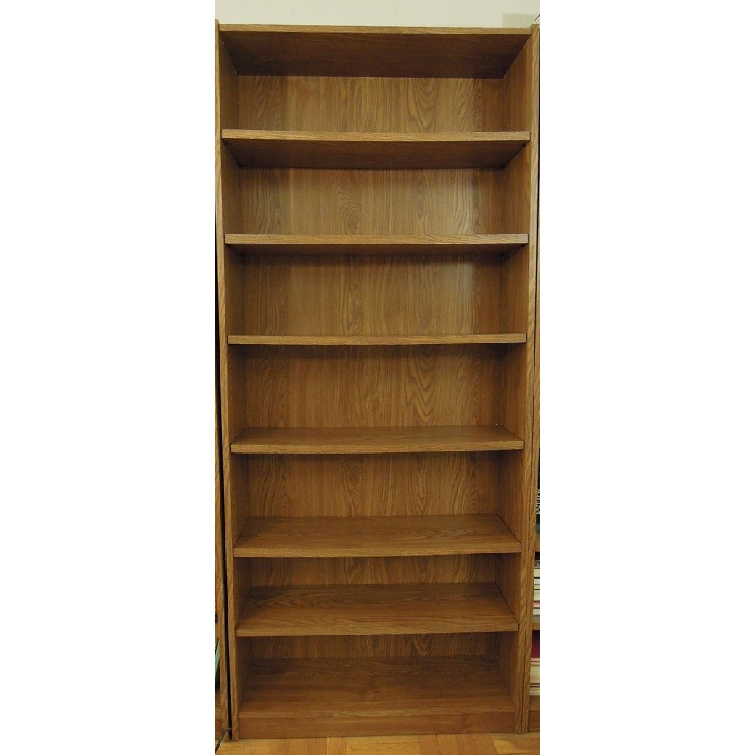 Wide Wood Bookcase - image-0
