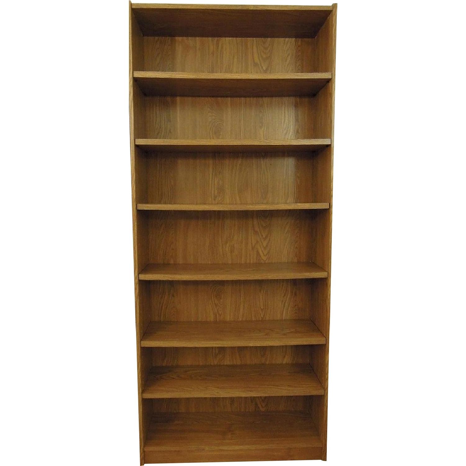 Wide Wood Bookcase - image-2