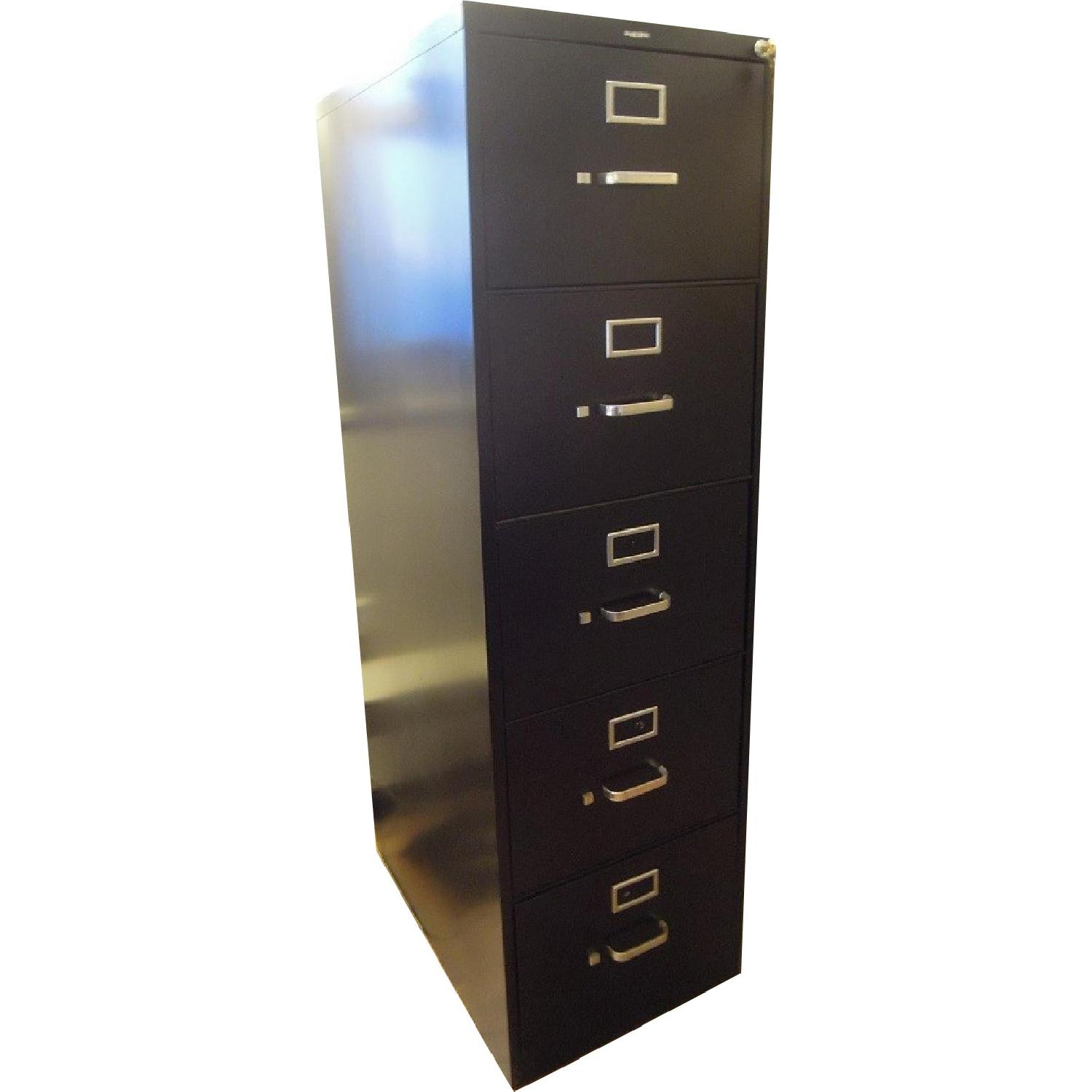 Hon 5-Drawer Metal File Cabinet - image-0